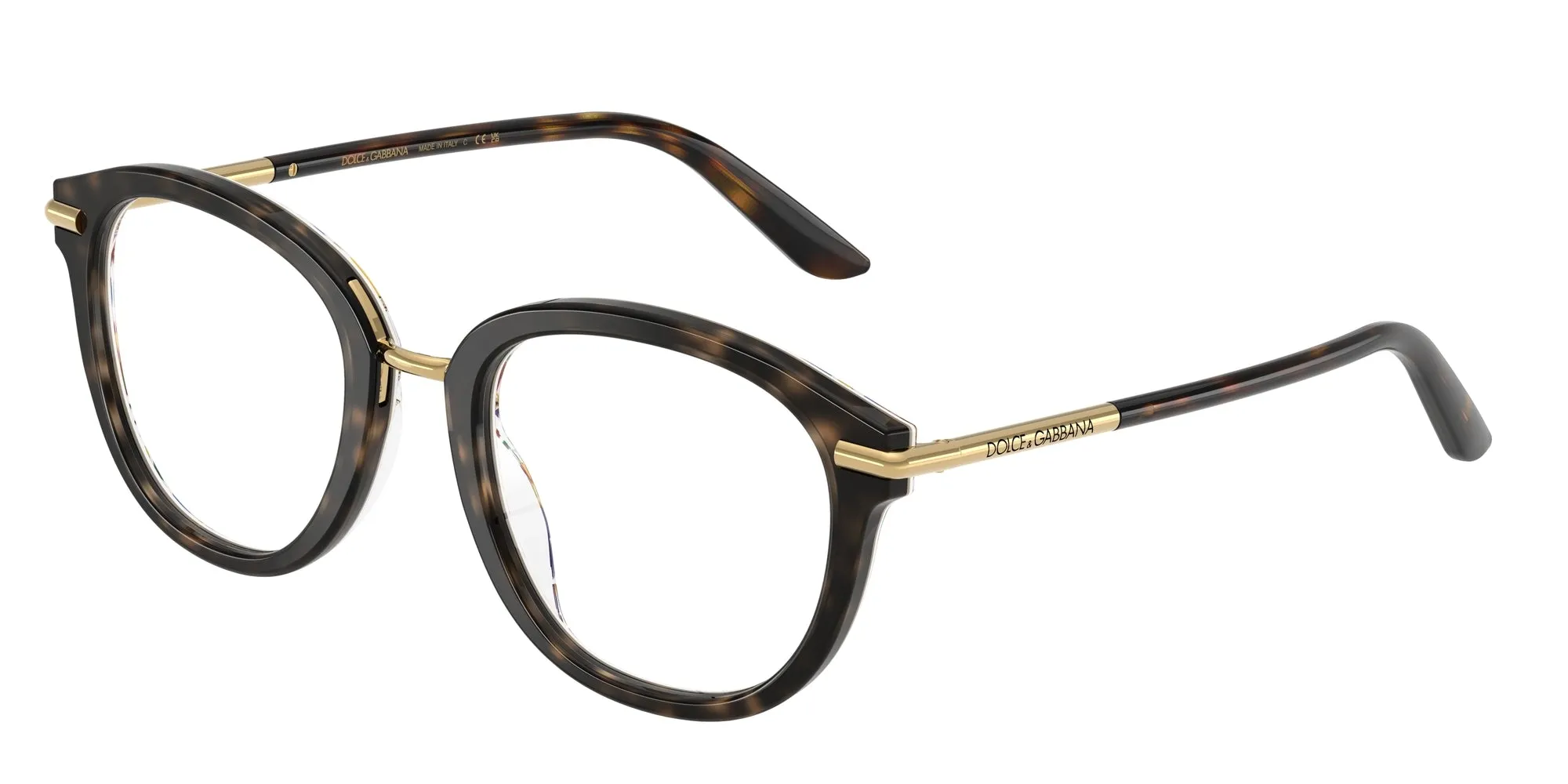 Dolce & Gabbana DG3410 3217 Montature da vista Acetato Tartaruga Pantos Normale - immagine 1