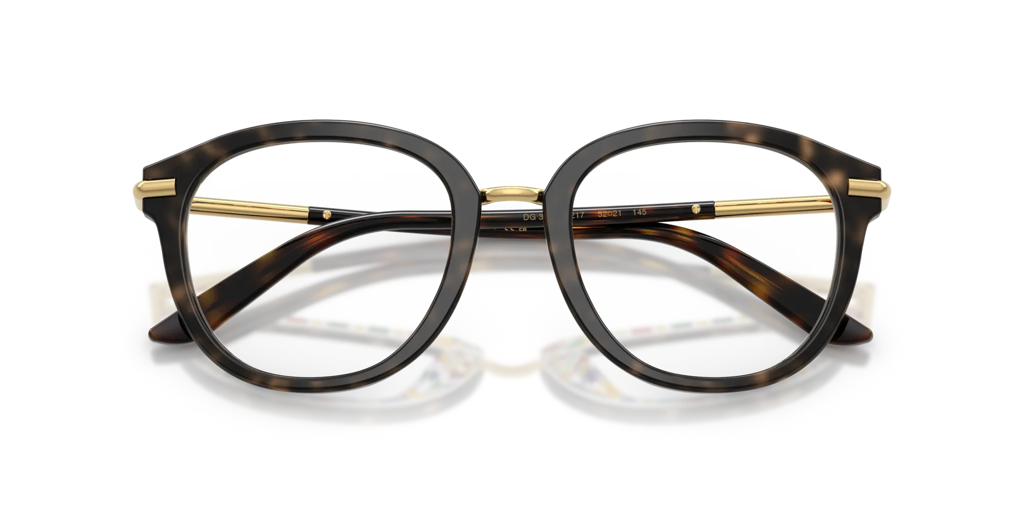 Dolce & Gabbana DG3410 3217 Montature da vista Acetato Tartaruga Pantos Normale - immagine 2
