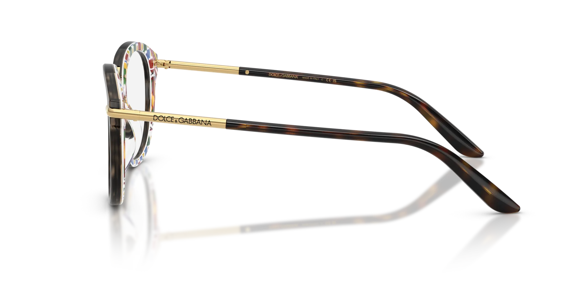 Dolce & Gabbana DG3410 3217 Montature da vista Acetato Tartaruga Pantos Normale - immagine 4
