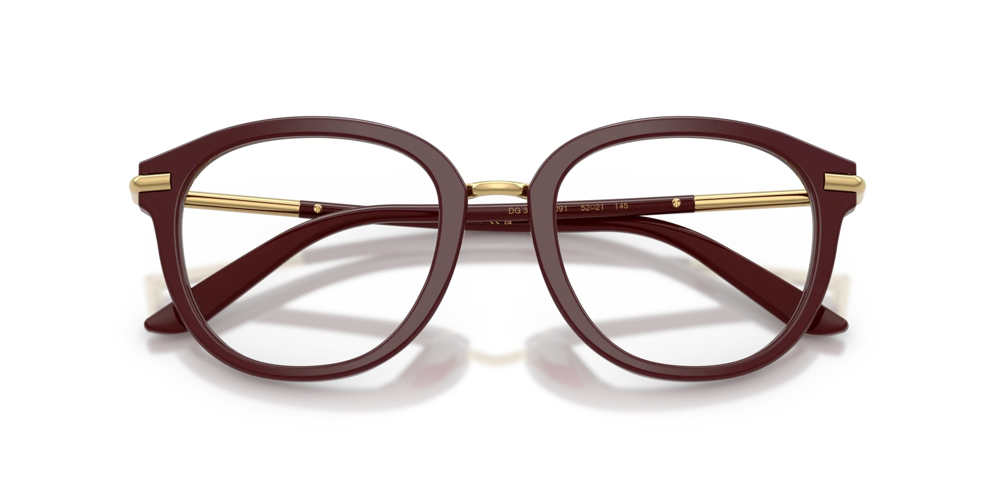 Dolce & Gabbana DG3410 3091 Montature da vista Acetato Rosso Pantos Normale - immagine 2