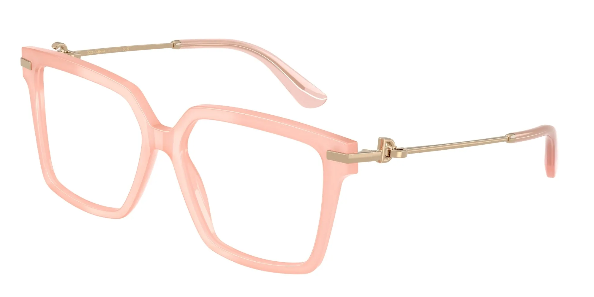 Dolce & Gabbana DG3397 3436 Montature da vista Acetato Rosa Trasparente Squadrata Normale - immagine 1