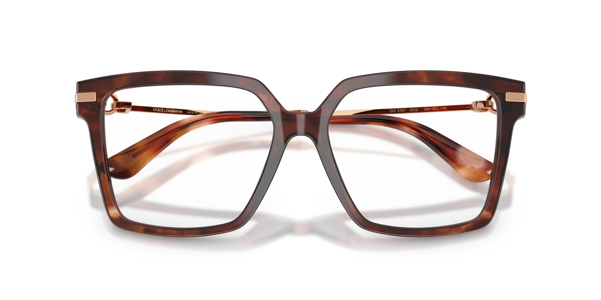 Dolce & Gabbana DG3397 3222 Montature da vista Acetato Tartaruga Squadrata Normale - immagine 2
