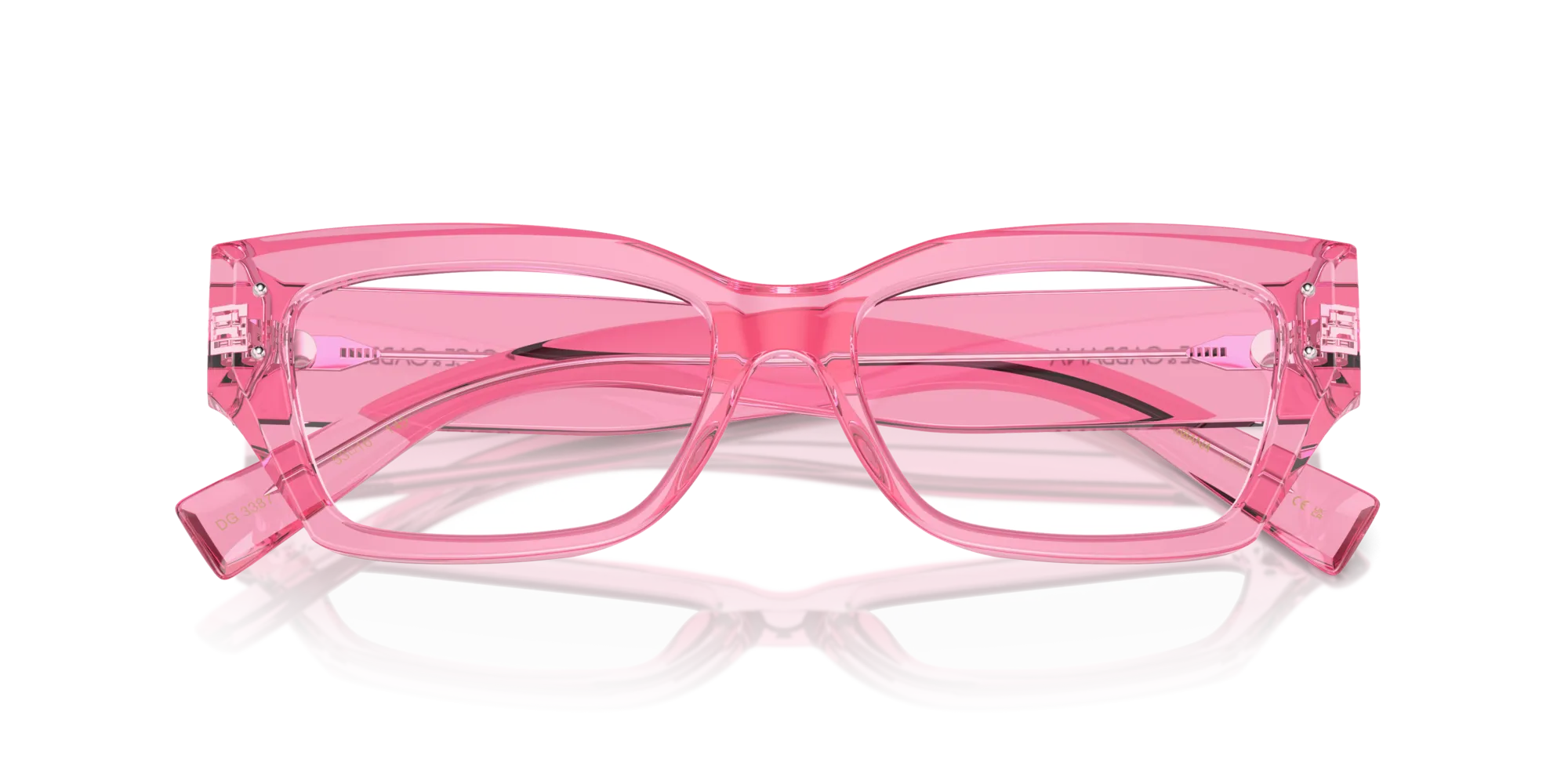 Dolce & Gabbana DG3387 3148 Montature da vista Acetato Rosa Squadrata Normale - immagine 2