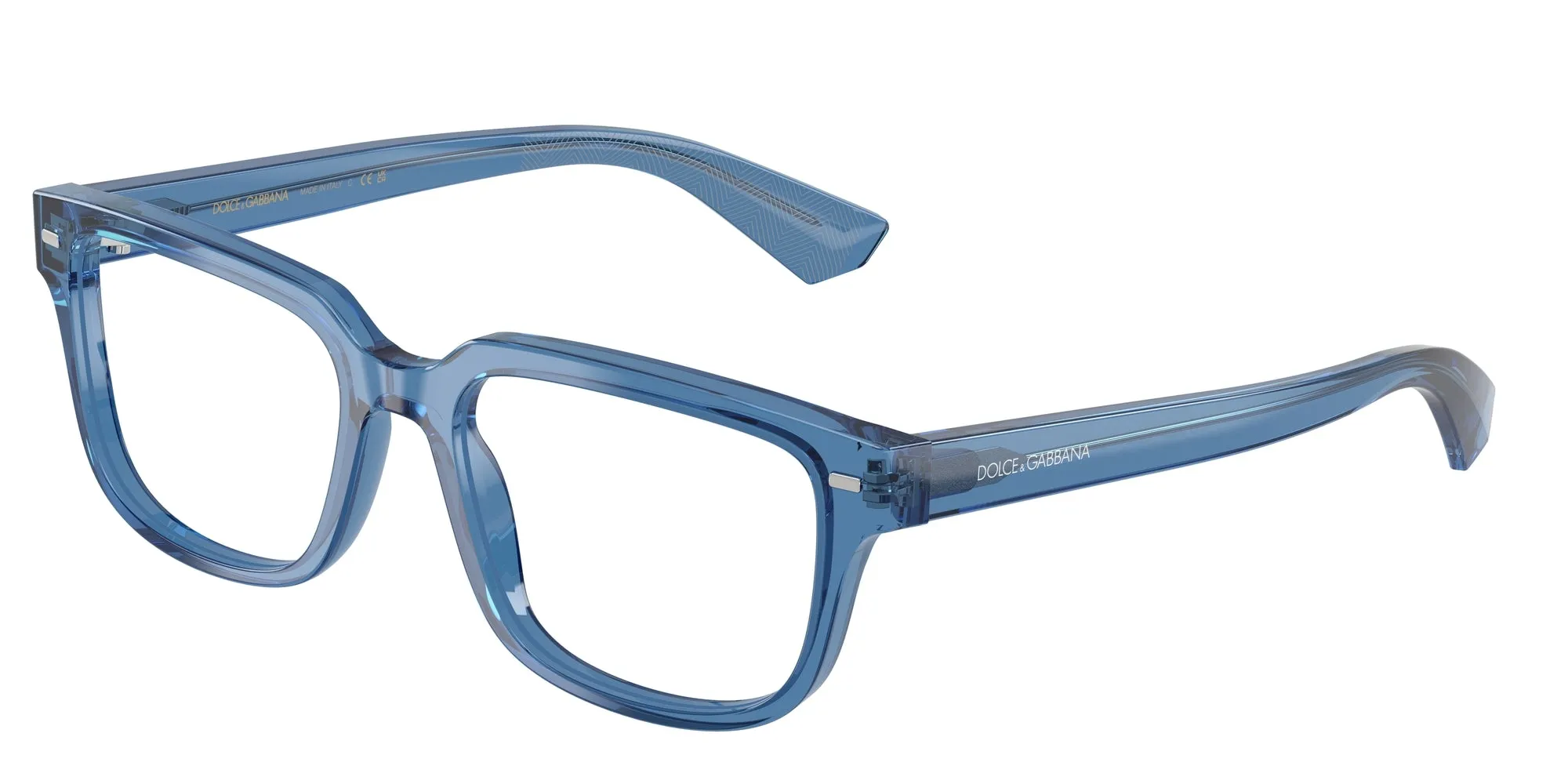 Dolce & Gabbana DG3380 3398 Montature da vista Acetato Blu Trasparente Squadrata Normale - immagine 1