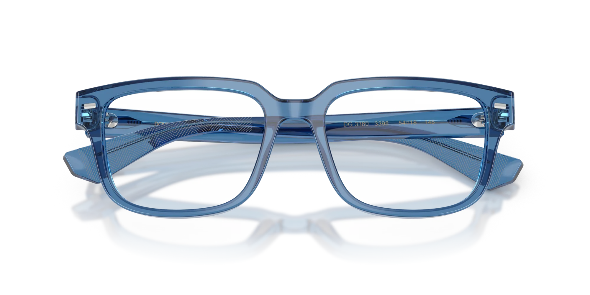 Dolce & Gabbana DG3380 3398 Montature da vista Acetato Blu Trasparente Squadrata Normale - immagine 2