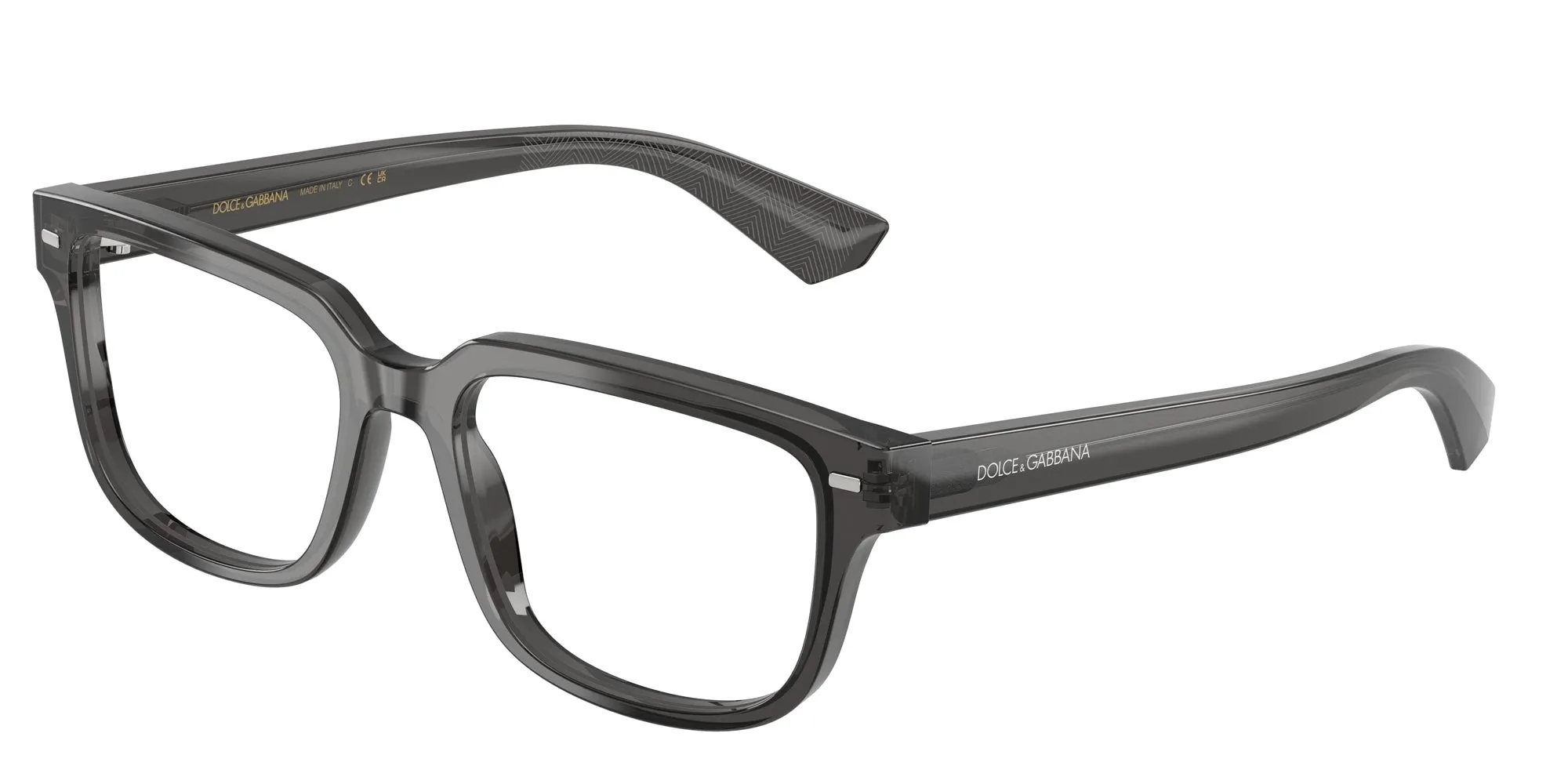 Dolce & Gabbana DG3380 3160 Montature da vista Acetato Grigio Trasparente Squadrata Normale - immagine 1
