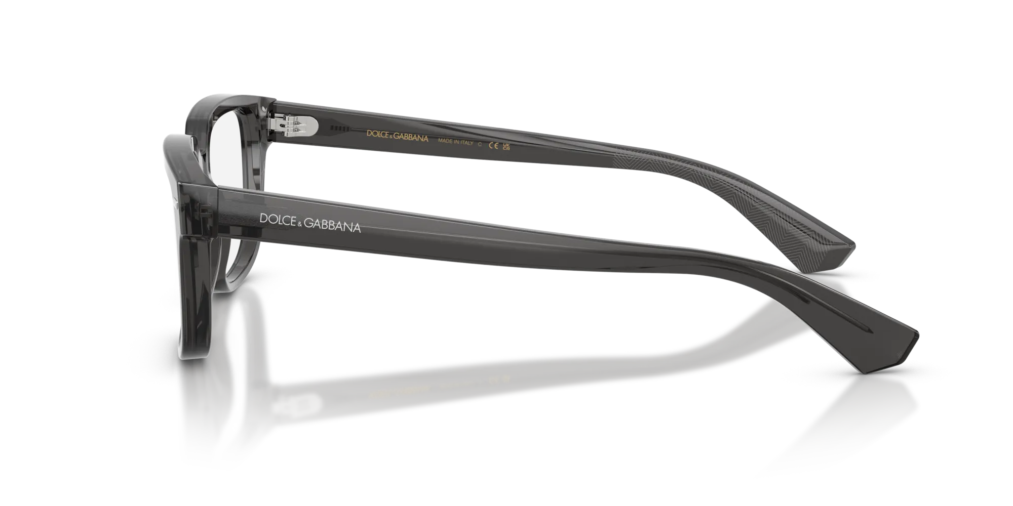 Dolce & Gabbana DG3380 3160 Montature da vista Acetato Grigio Trasparente Squadrata Normale - immagine 4