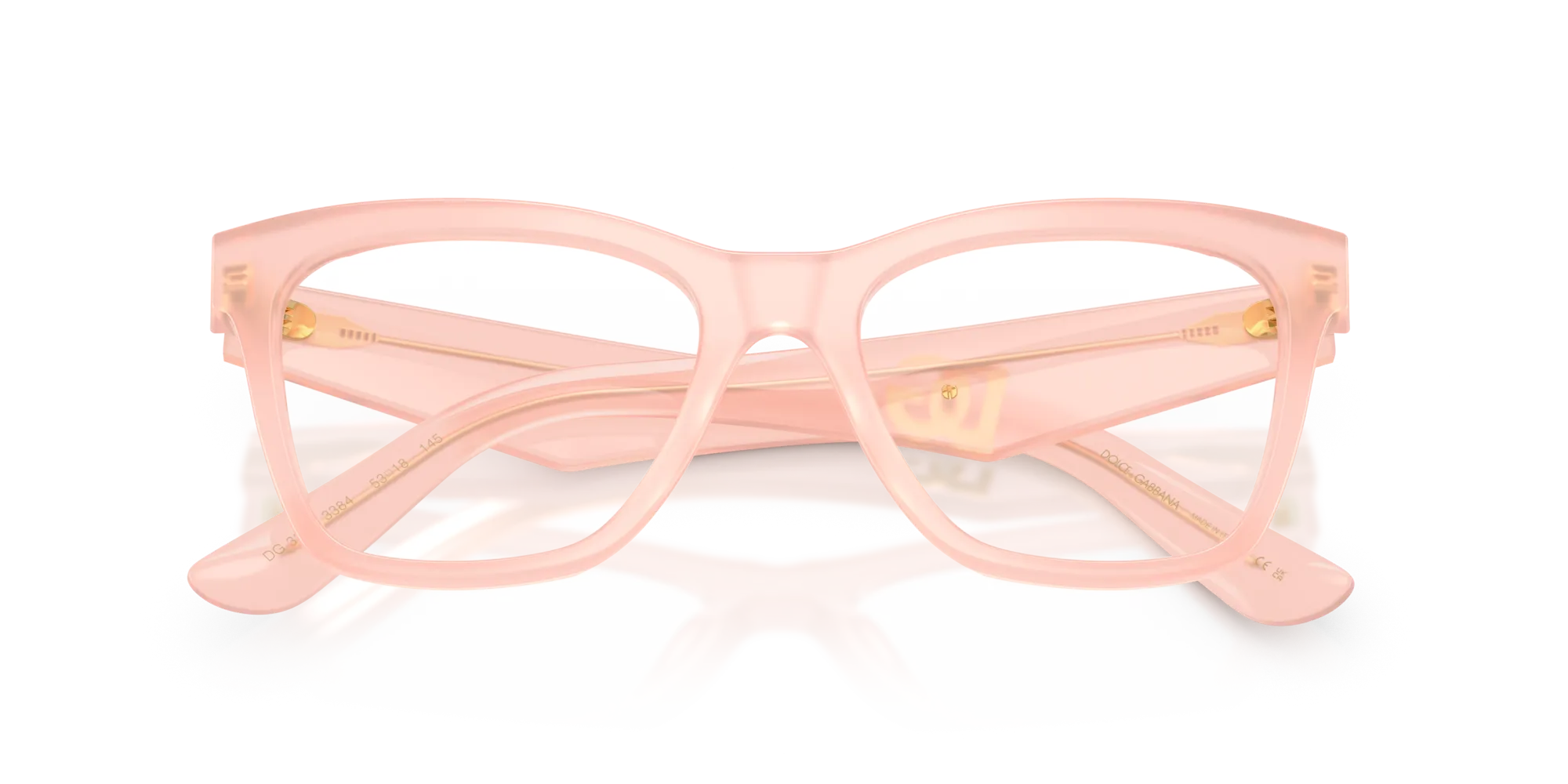 Dolce & Gabbana DG3374 3384 Montature da vista Acetato Rosa Trasparente Squadrata Normale - immagine 2