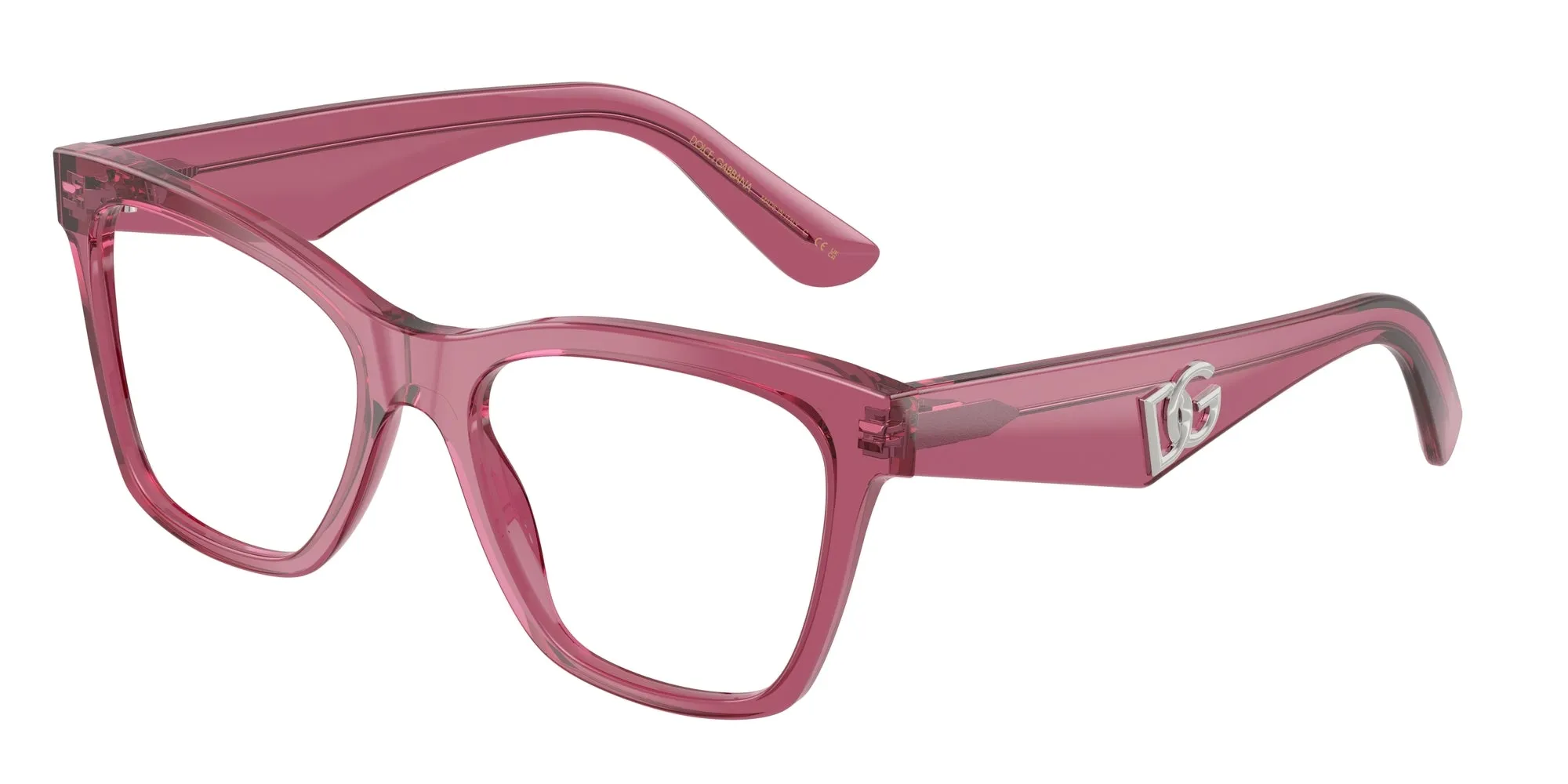 Dolce & Gabbana DG3374 3211 Montature da vista Acetato Rosso Trasparente Squadrata Normale - immagine 1