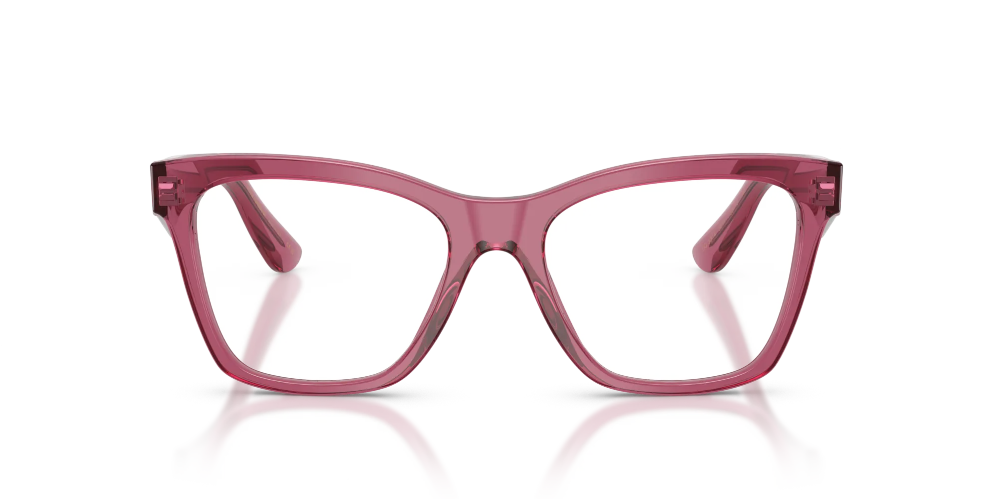 Dolce & Gabbana DG3374 3211 Montature da vista Acetato Rosso Trasparente Squadrata Normale - immagine 3