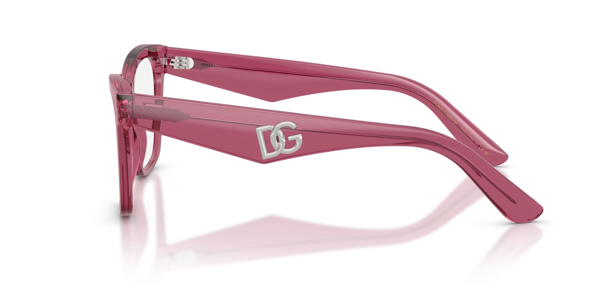 Dolce & Gabbana DG3374 3211 Montature da vista Acetato Rosso Trasparente Squadrata Normale - immagine 4