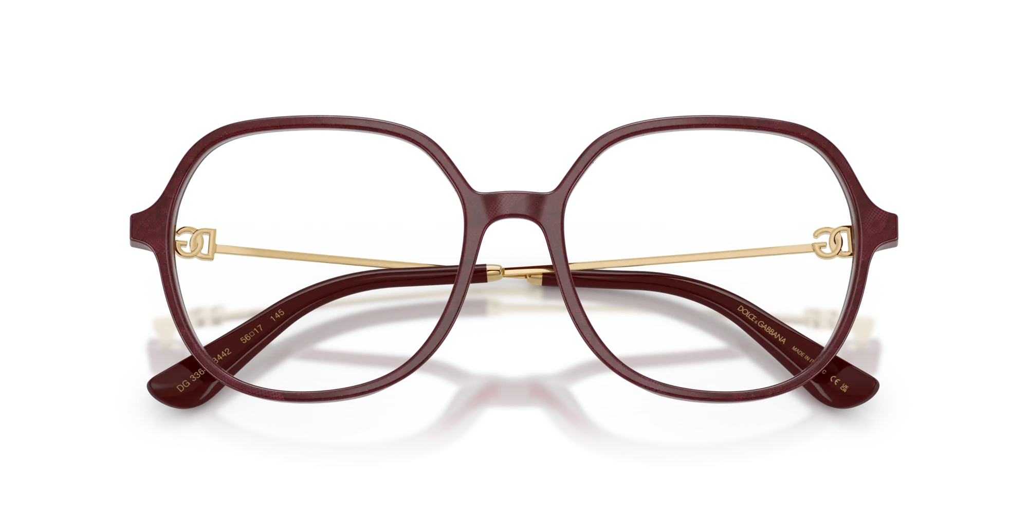 Dolce & Gabbana DG3364 3442 Montature da vista Acetato Rosso Farfalla Normale - immagine 2