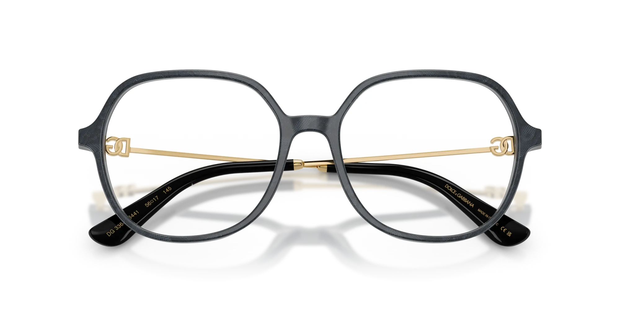 Dolce & Gabbana DG3364 3441 Montature da vista Acetato Grigio Farfalla Normale - immagine 2