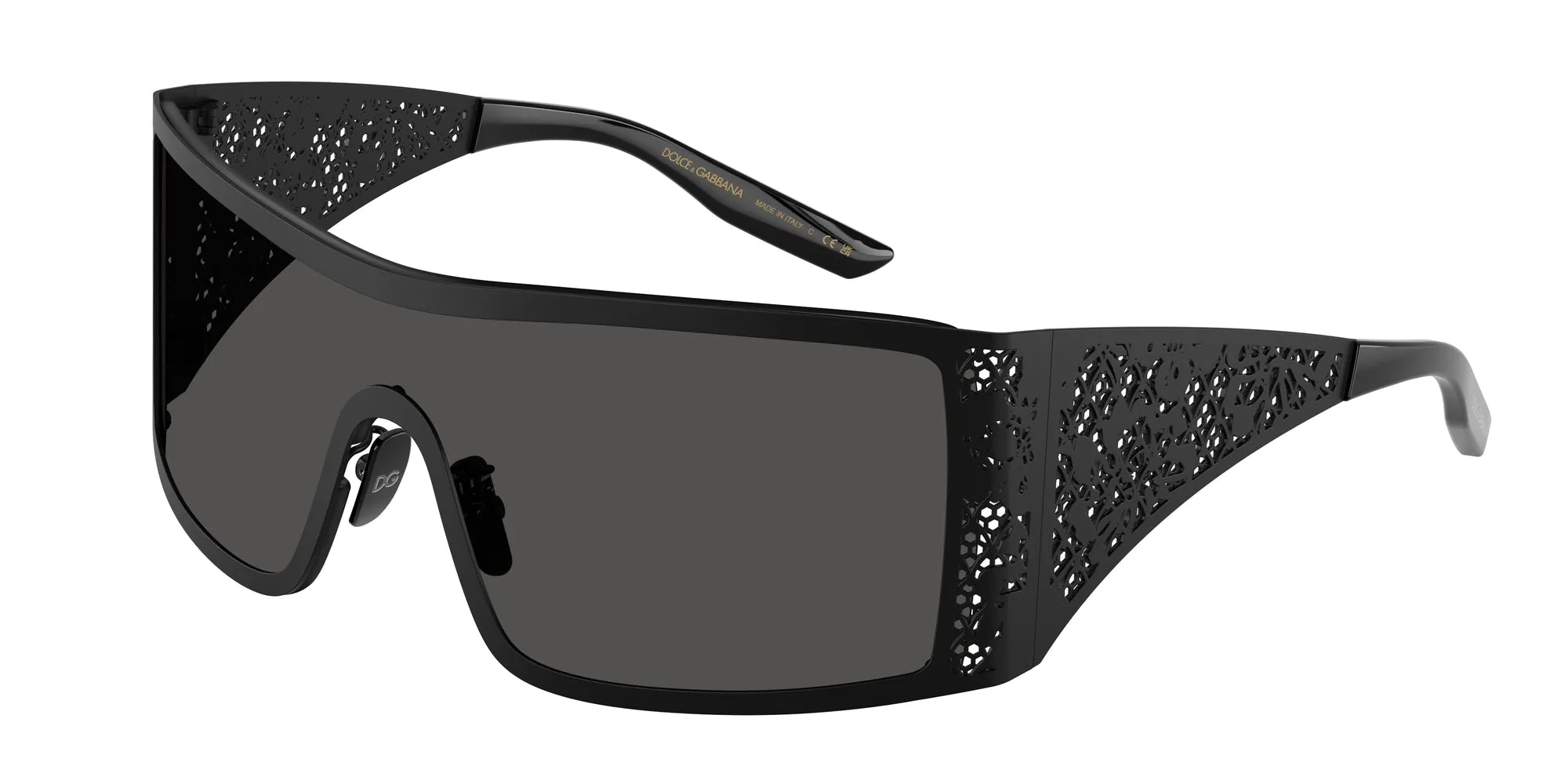 Dolce & Gabbana DG2317 110687 Occhiali da sole Metallo Nero Grigio Squadrata Normale - immagine 1