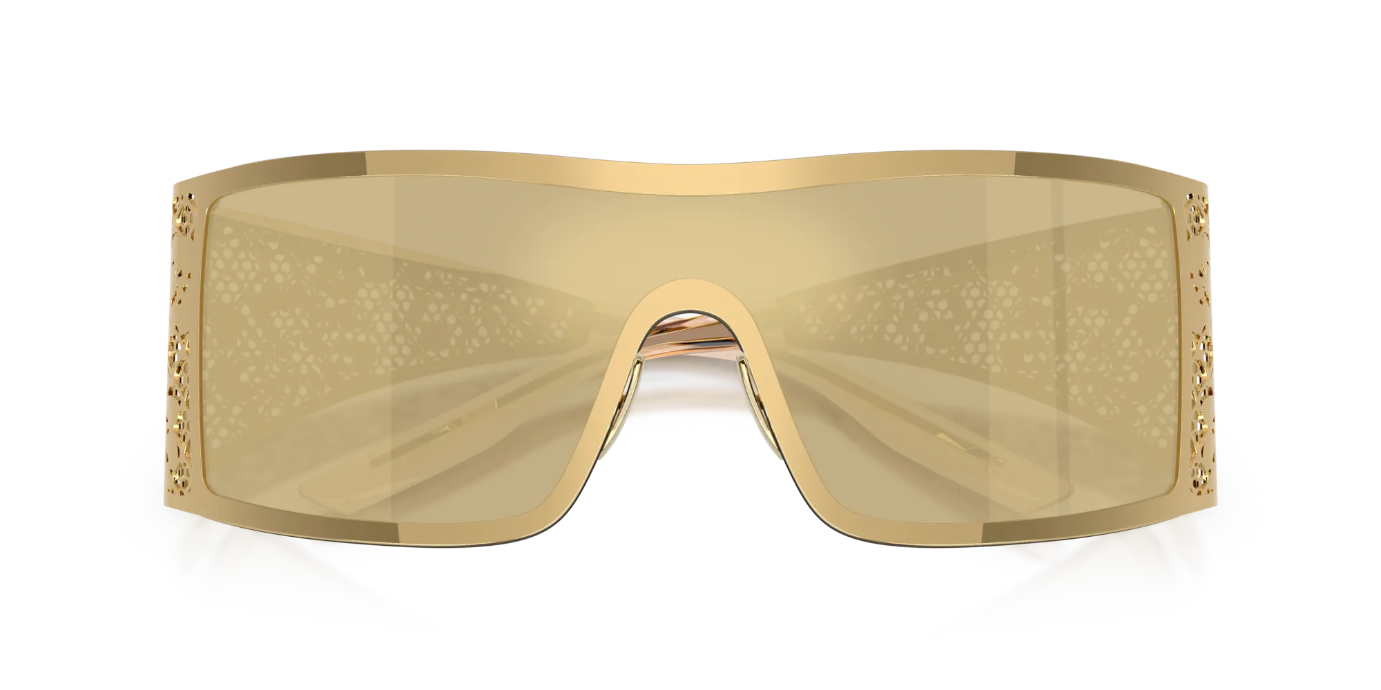Dolce & Gabbana DG2317 02/7I Occhiali da sole Metallo Oro Marrone Squadrata Specchiate - immagine 2