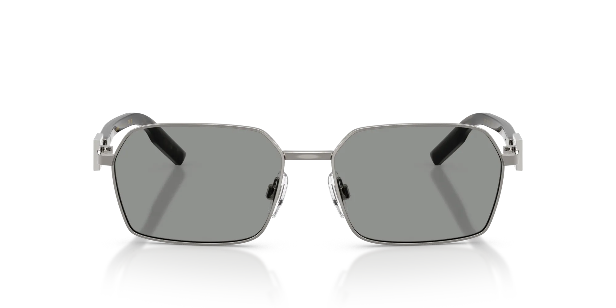 Dolce & Gabbana DG2316 04/1 Occhiali da sole Metallo Grigio Grigio Squadrata Normale - immagine 3