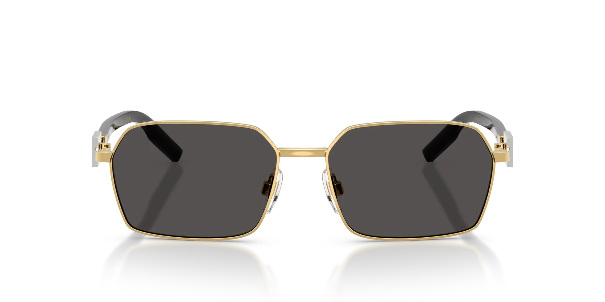 Dolce & Gabbana DG2316 02/87 Occhiali da sole Metallo Oro Grigio Squadrata Normale - immagine 3