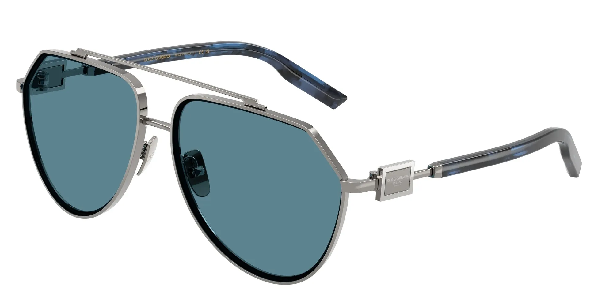 Dolce & Gabbana DG2315 04/80 Occhiali da sole Metallo Grigio Grigio Pilot Normale - immagine 1