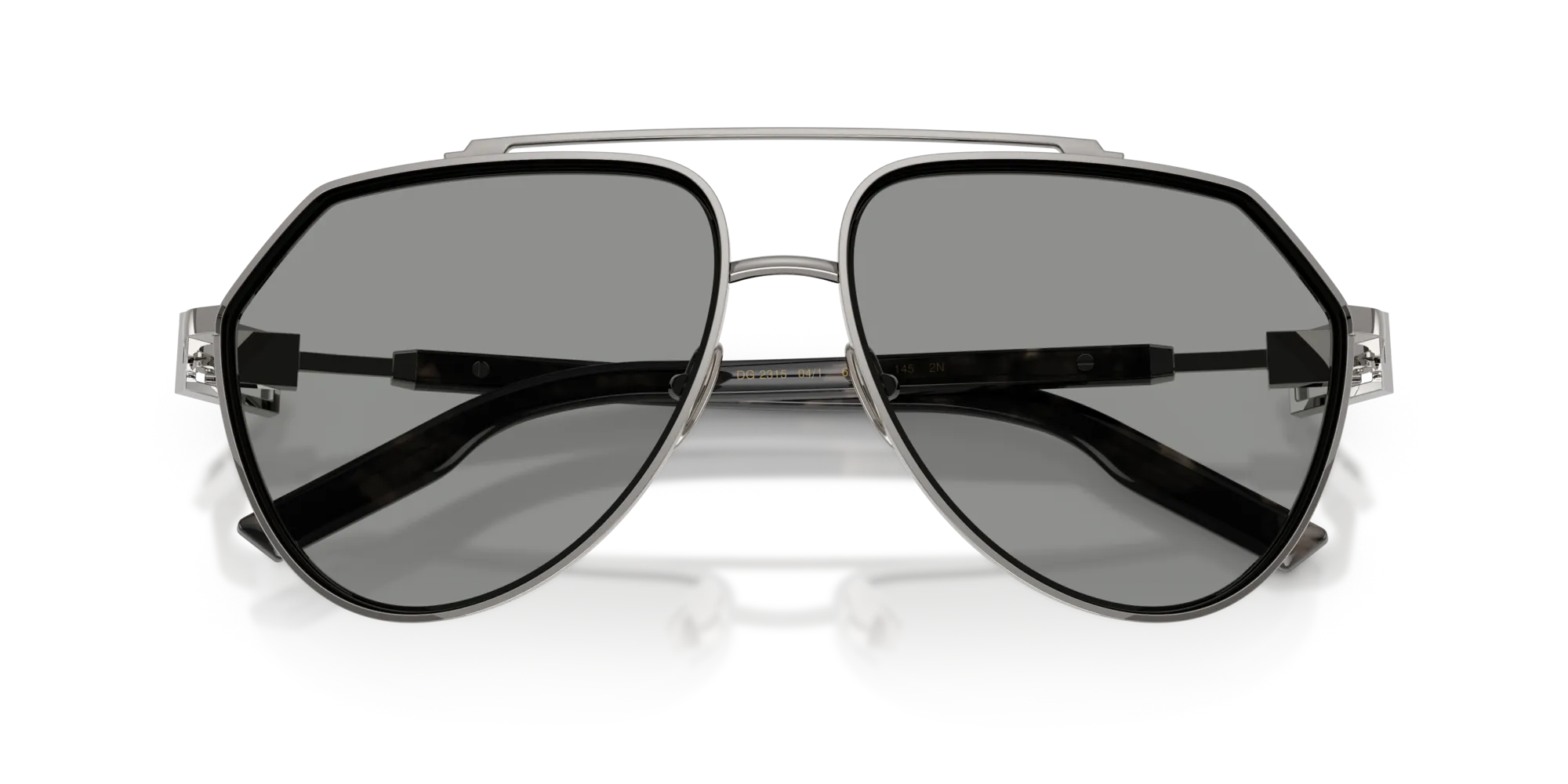 Dolce & Gabbana DG2315 04/1 Occhiali da sole Metallo Grigio Grigio Pilot Normale - immagine 2