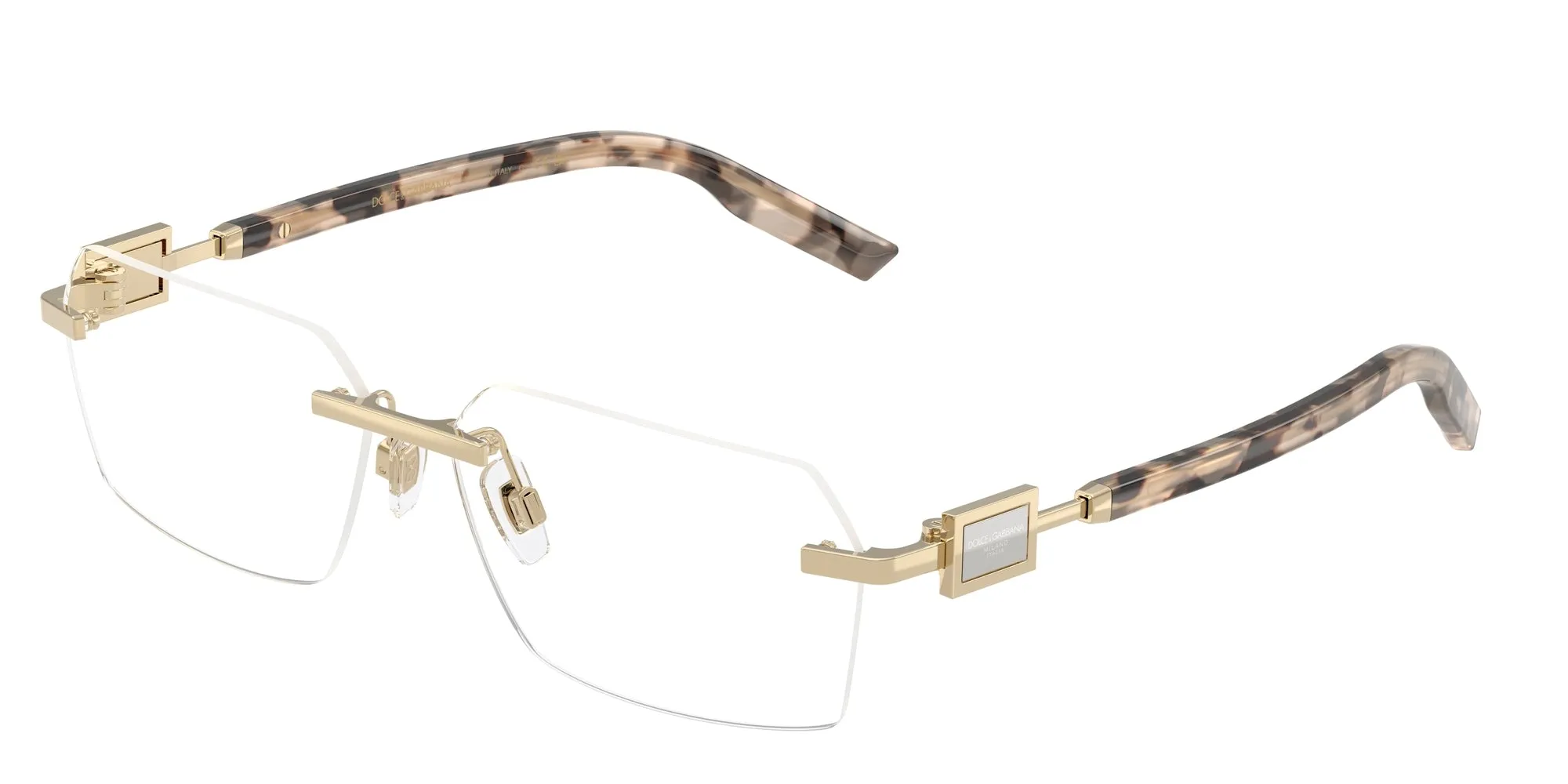 Dolce & Gabbana DG1361 488 Montature da vista Metallo Oro Trasparente Squadrata Normale - immagine 1