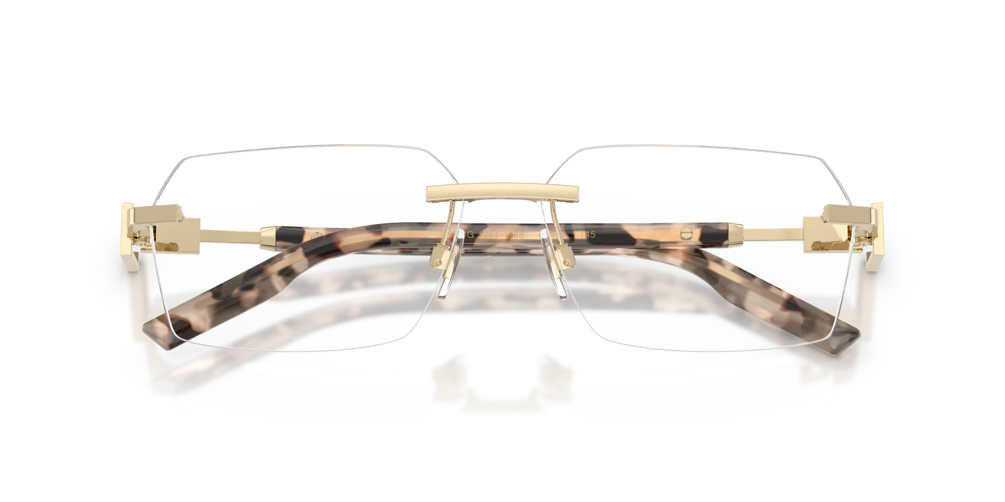Dolce & Gabbana DG1361 488 Montature da vista Metallo Oro Trasparente Squadrata Normale - immagine 2