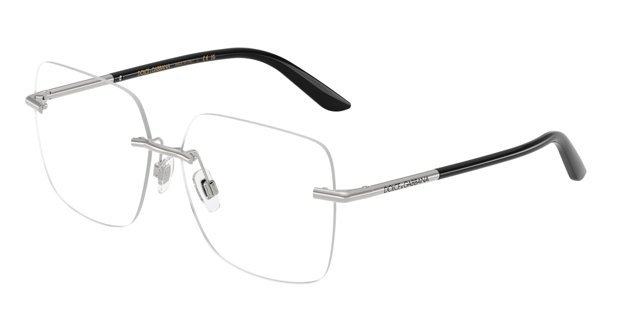 Dolce & Gabbana DG1360 05 Montature da vista Metallo Argento Squadrata Normale - immagine 1