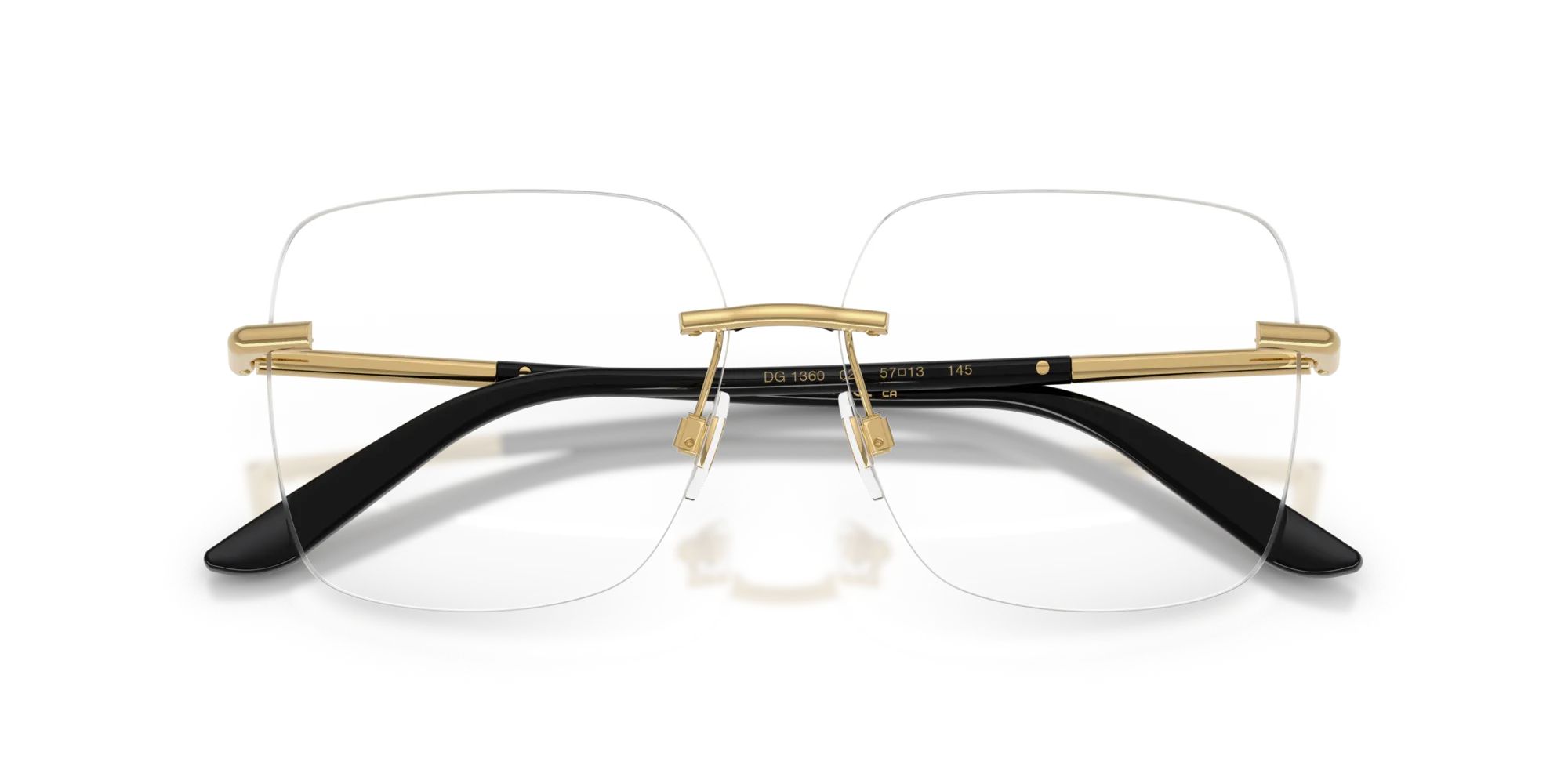 Dolce & Gabbana DG1360 02 Montature da vista Metallo Oro Squadrata Normale - immagine 2