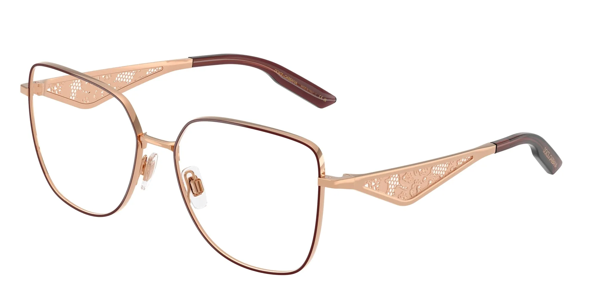 Dolce & Gabbana DG1358 1333 Montature da vista Metallo Oro Trasparente Squadrata Normale - immagine 1