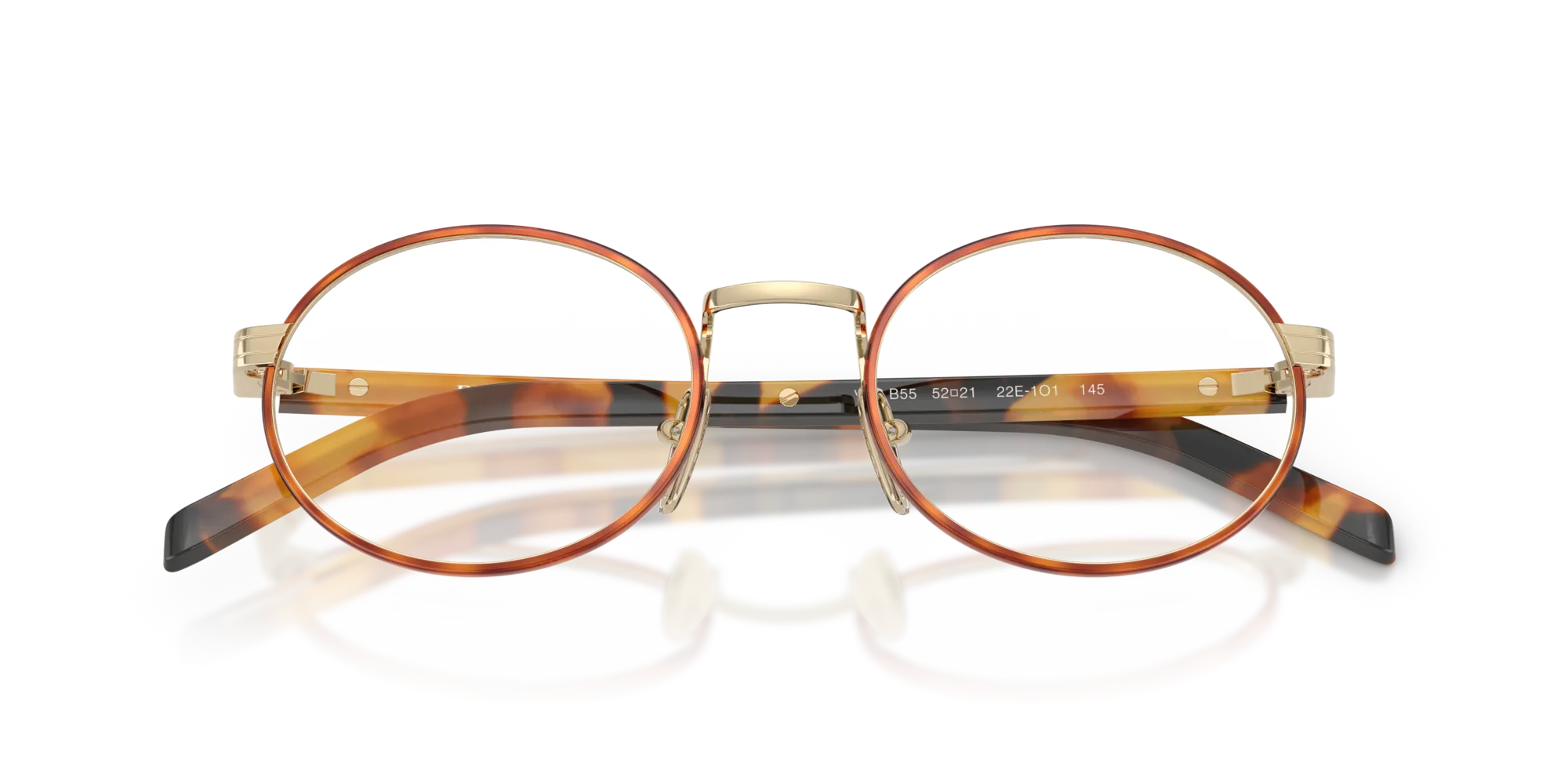Prada PR B55V 22E1O1 Montature da vista Metallo Havana Rotonda Normale - immagine 2