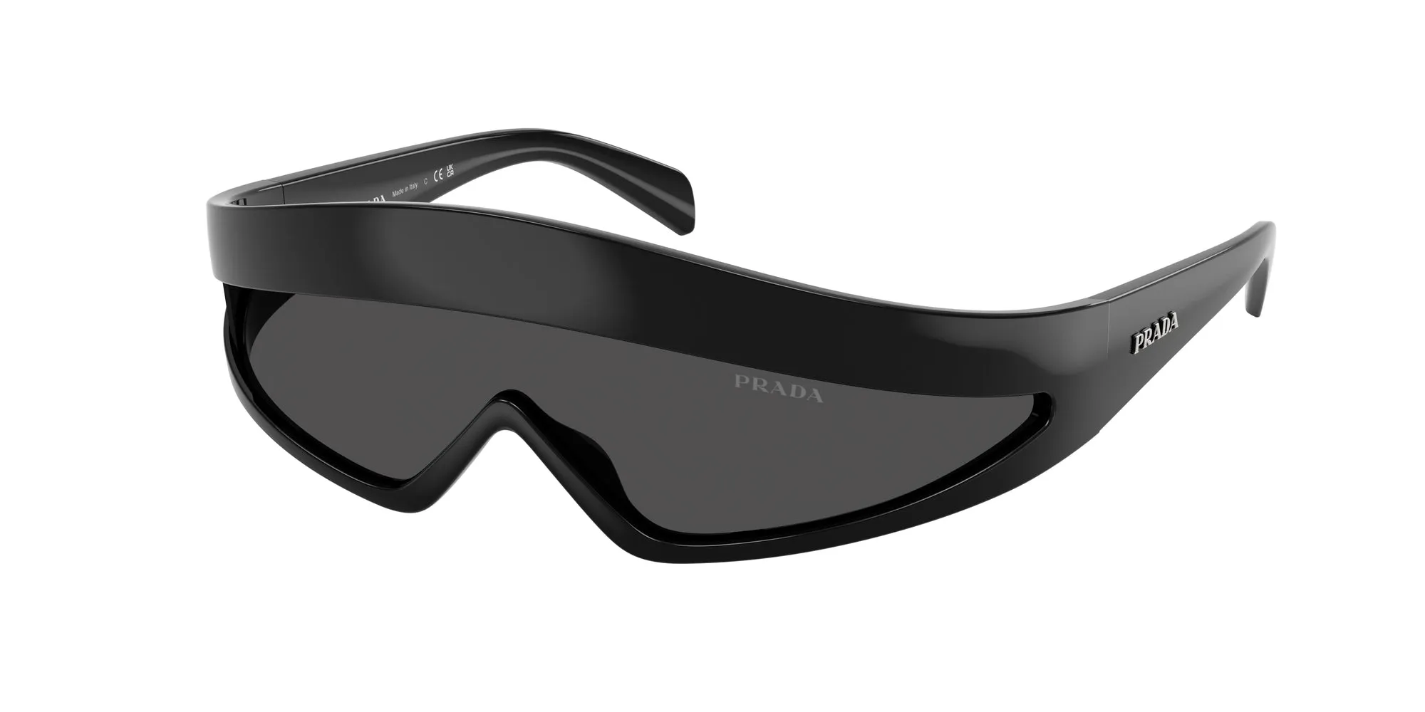 Prada PR B20S 1AB08Z Occhiali da sole Iniettato Nero Grigio Cat Eye Normale - immagine 1