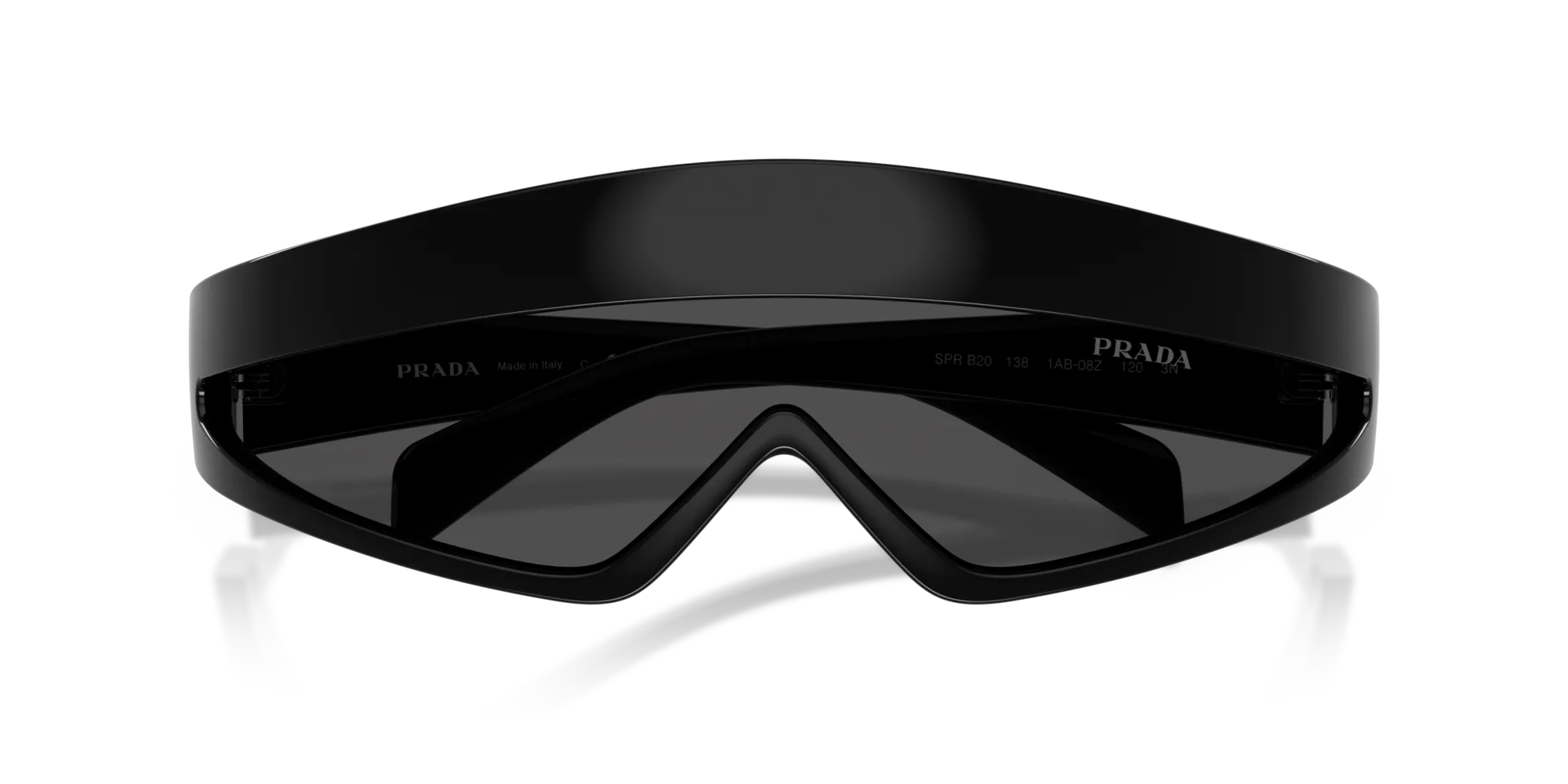 Prada PR B20S 1AB08Z Occhiali da sole Iniettato Nero Grigio Cat Eye Normale - immagine 2