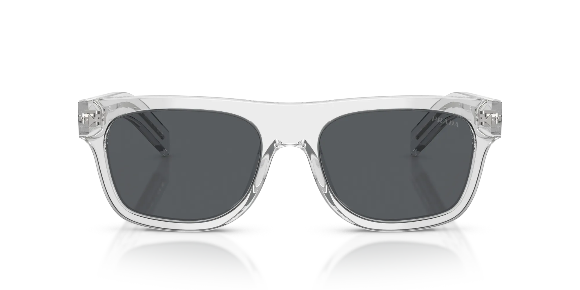 Prada PR B12S 12R07T Occhiali da sole Acetato Grigio Blu Pillow Normale - immagine 3