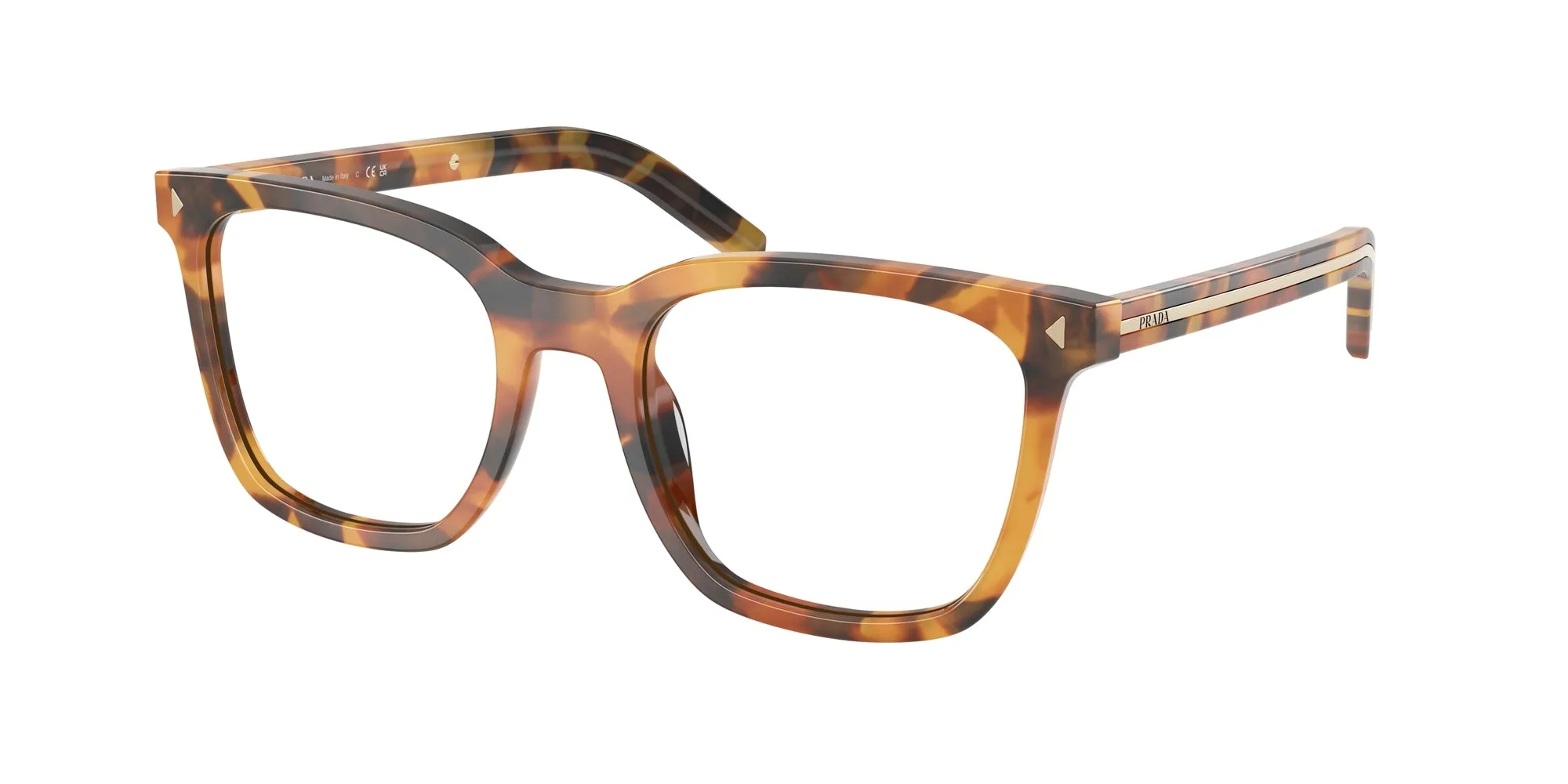 Prada PR B11V 29C1O1 Montature da vista Acetato Tartaruga Pillow Normale - immagine 1