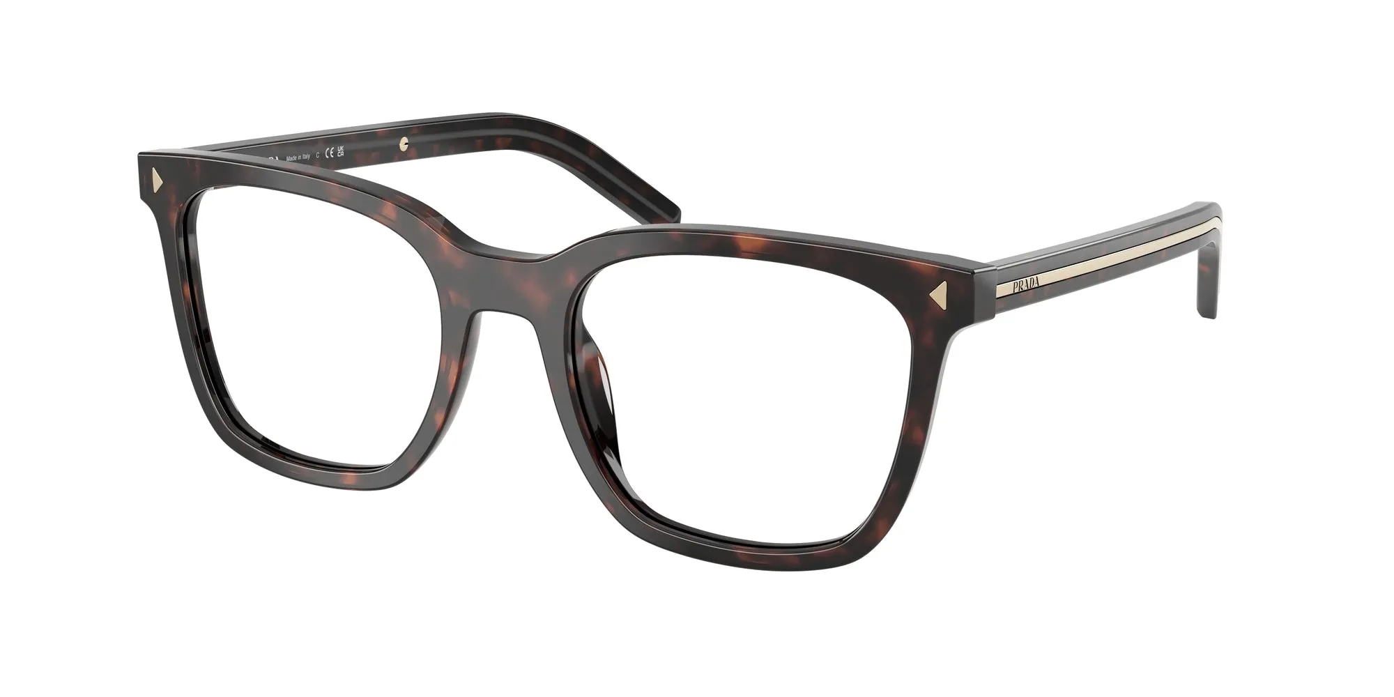 Prada PR B11V 17N1O1 Montature da vista Acetato Tartaruga Pillow Normale - immagine 1