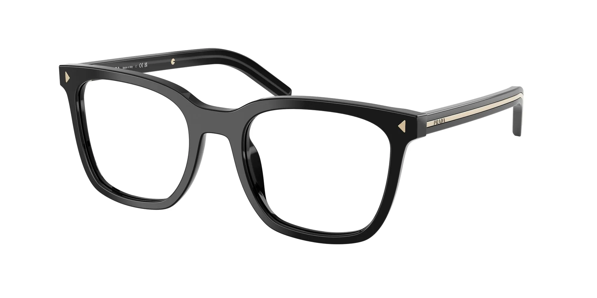 Prada PR B11V 16K1O1 Montature da vista Acetato Nero Pillow Normale - immagine 1