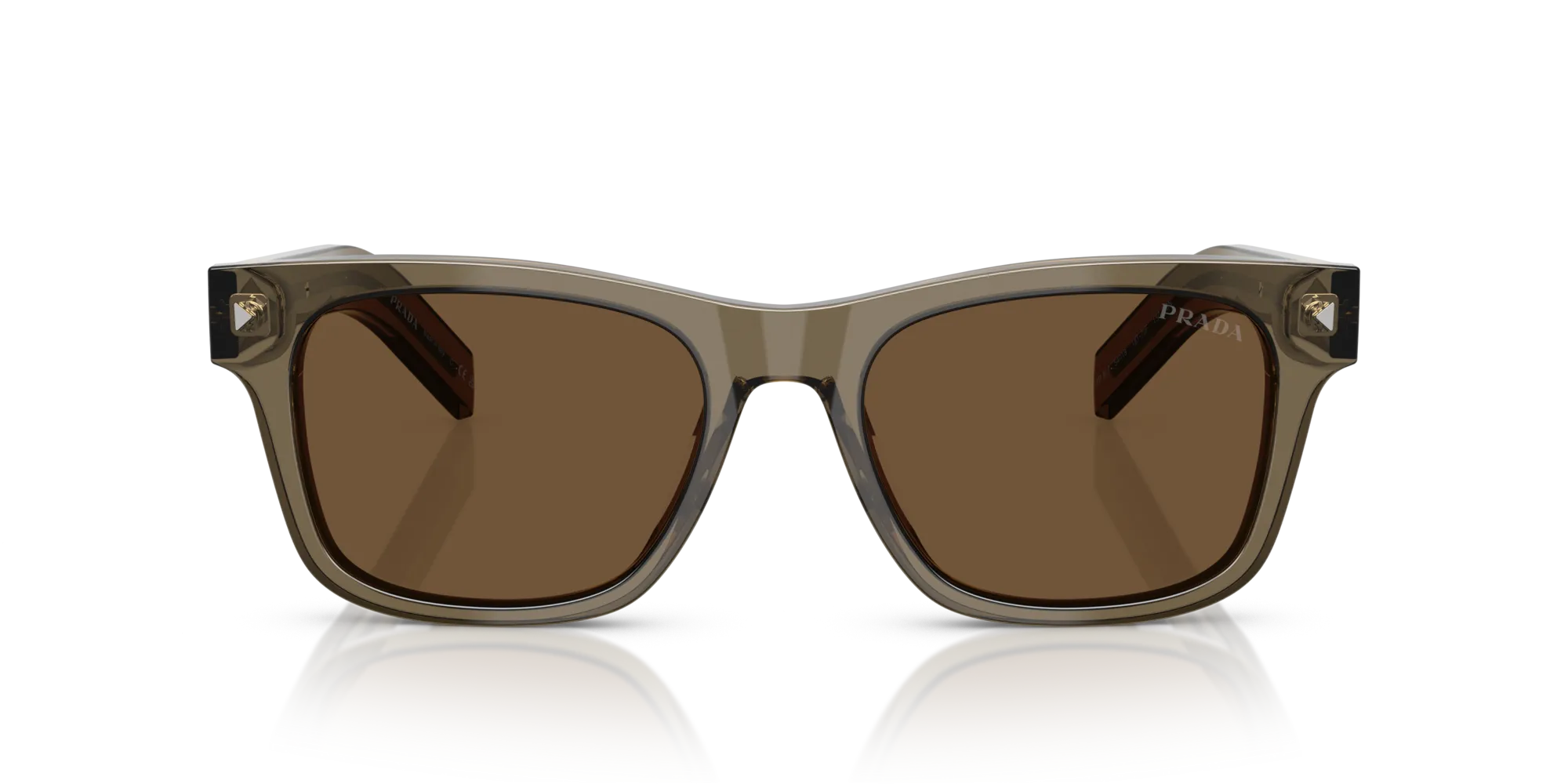 Prada PR A17S 18T70F Occhiali da sole Acetato Marrone Marrone Squadrata Normale - immagine 3