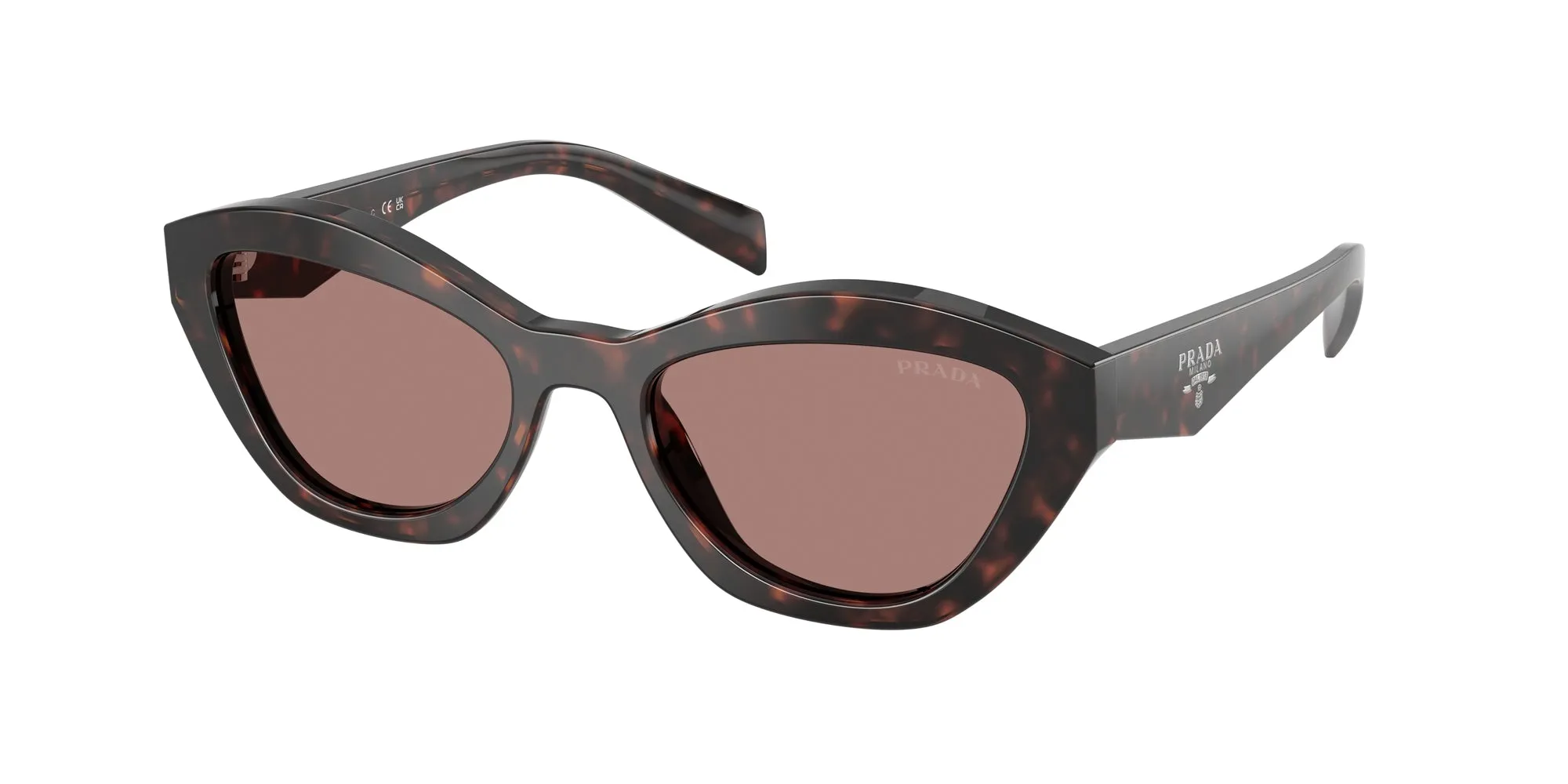 Prada PR A02S 17N60B Occhiali da sole Acetato Tartaruga Marrone Farfalla Normale - immagine 1
