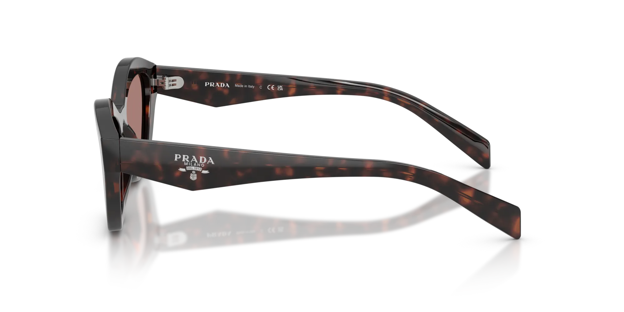 Prada PR A02S 17N60B Occhiali da sole Acetato Tartaruga Marrone Farfalla Normale - immagine 4
