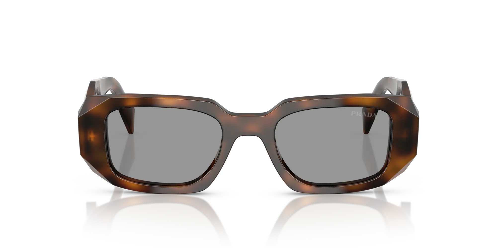 Prada PR 17WS 20D50Q Occhiali da sole Acetato Havana Grigio Squadrata Normale - immagine 3