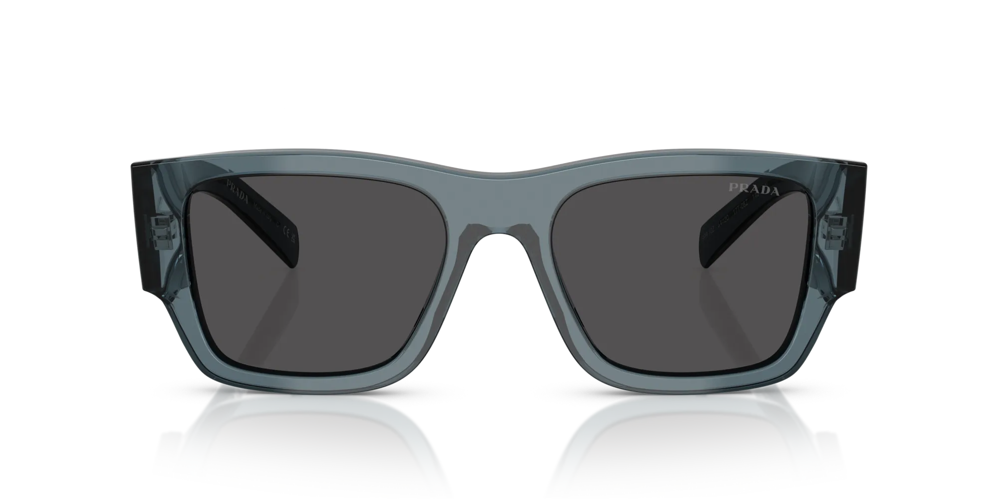 Prada PR 10ZS 17T08Z Occhiali da sole Acetato Blu Grigio Pillow Normale - immagine 3