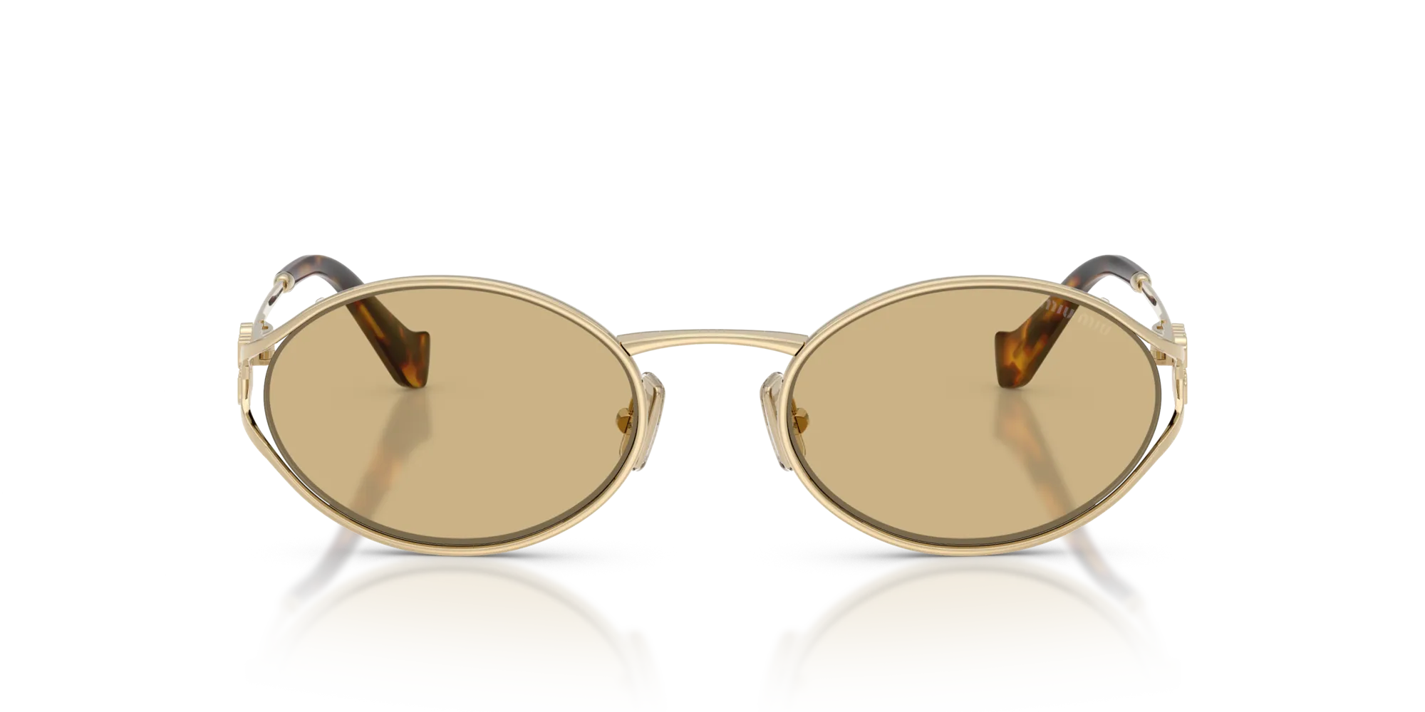Miu Miu MU 52YS ZVN10R Occhiali da sole Metallo Oro Giallo Rotonda Normale - immagine 3