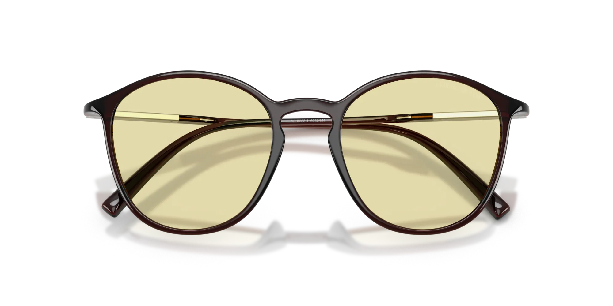 Giorgio Armani AR8233U 6239M4 Occhiali da sole Iniettato Marrone Marrone Pantos Fotocromatiche - immagine 2