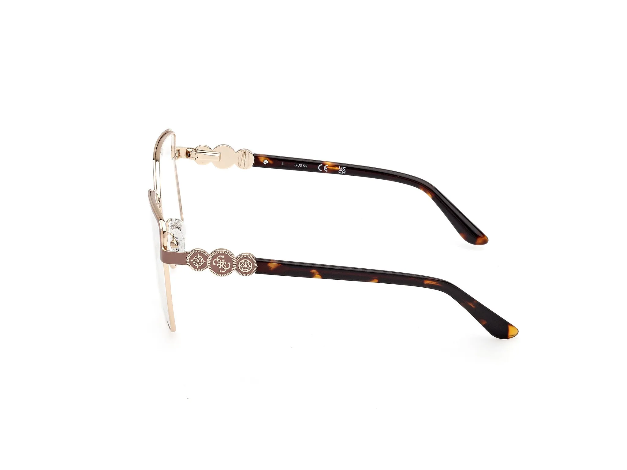 Guess GU50229 58 Montature da vista Metallo Beige Squadrata Normale - immagine 3