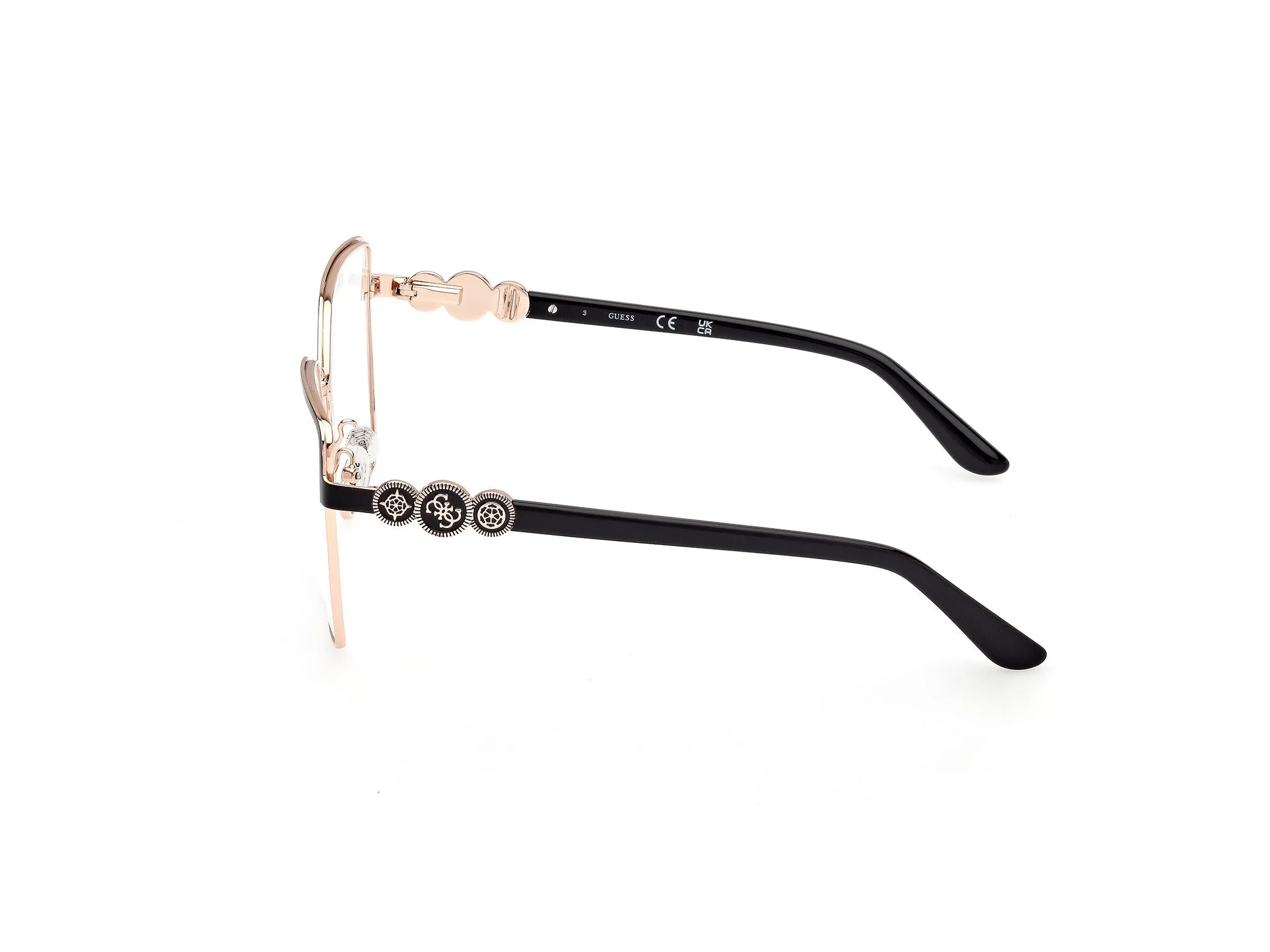 Guess GU50229 5 Montature da vista Metallo Nero Squadrata Normale - immagine 3