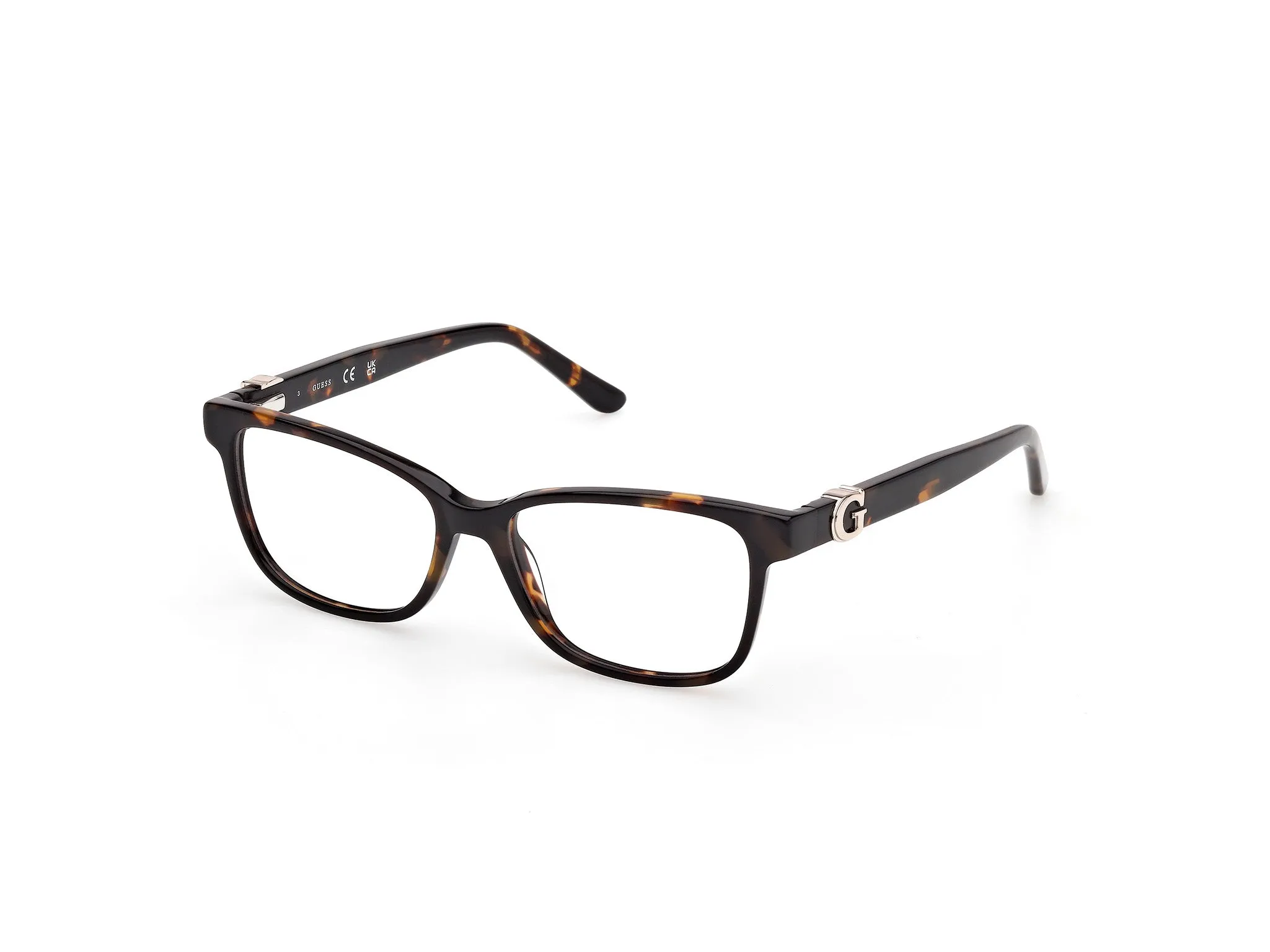 Guess GU50227 52 Montature da vista Acetato Havana Squadrata Normale - immagine 1