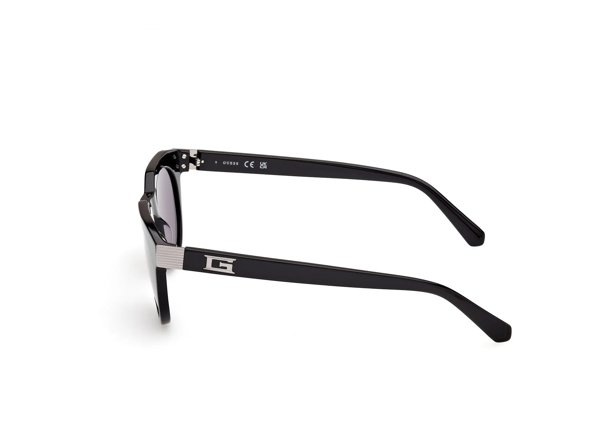 Guess GU00214 01A Occhiali da sole Acetato Nero Fumo Rotonda Normale - immagine 3