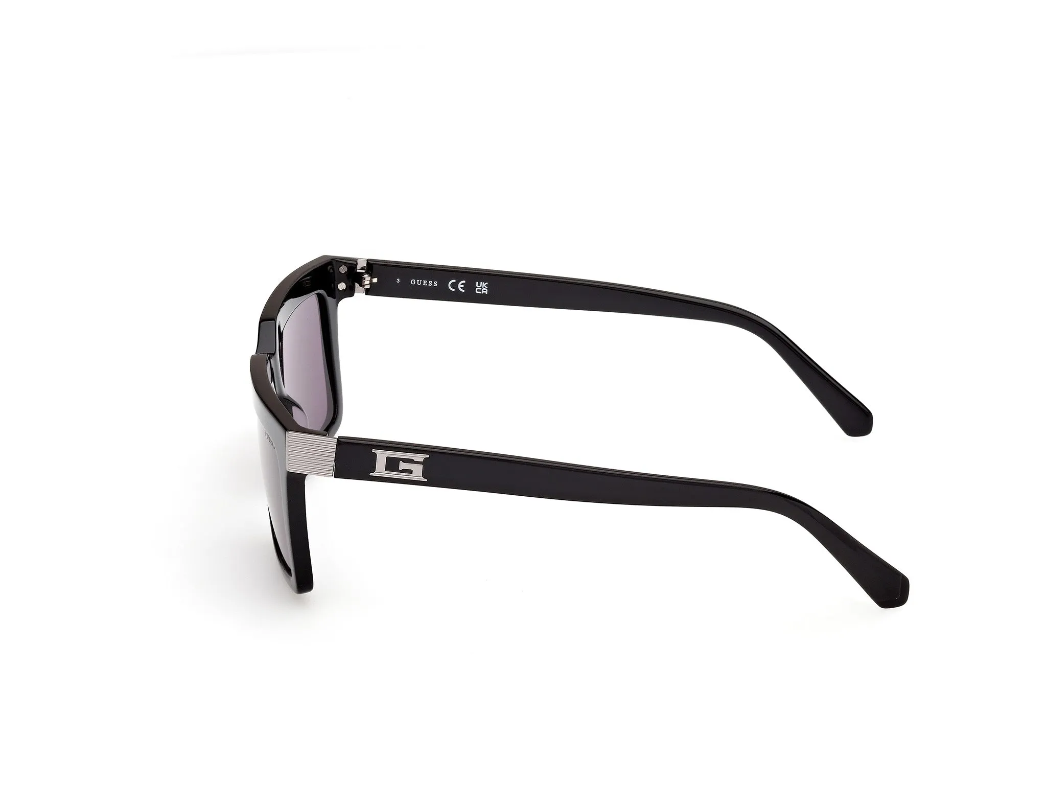 Guess GU00213 01Y Occhiali da sole Acetato Nero Viola Squadrata Normale - immagine 3