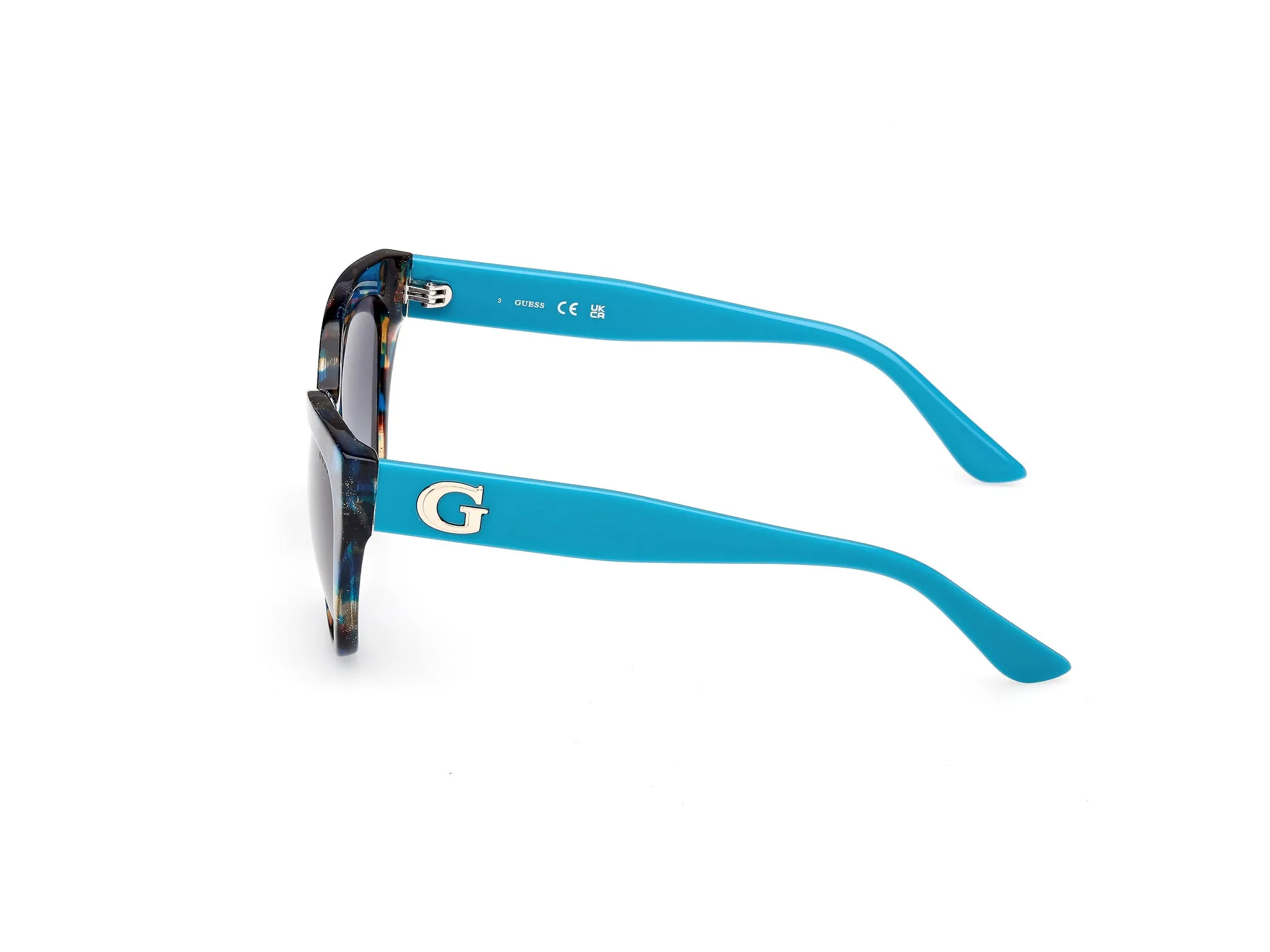 Guess GU00204 87P Occhiali da sole Acetato Blu Blu Cat Eye Normale Sfumato - immagine 3