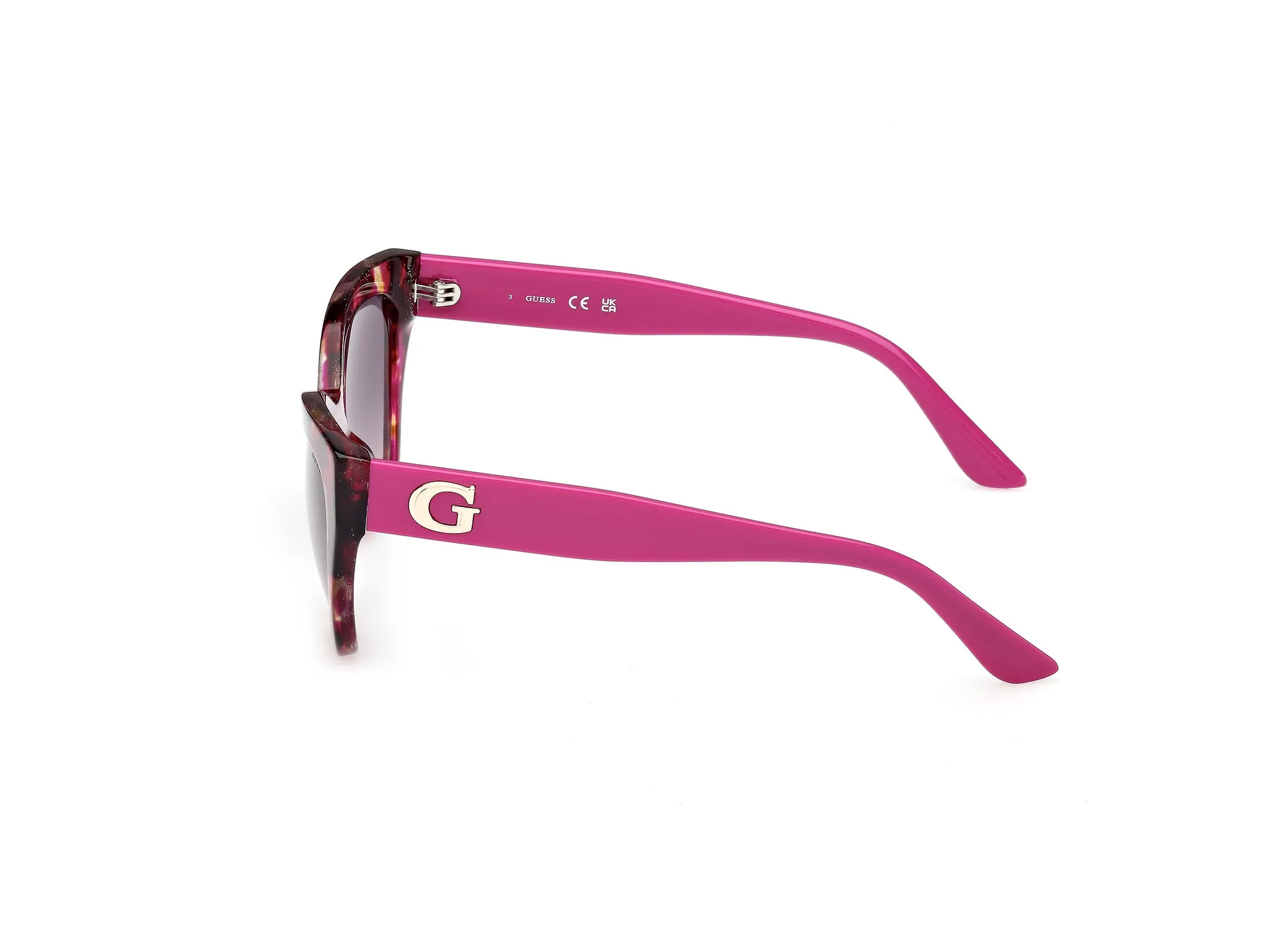 Guess GU00204 78F Occhiali da sole Acetato Rosa Grigio Cat Eye Normale Sfumato - immagine 3