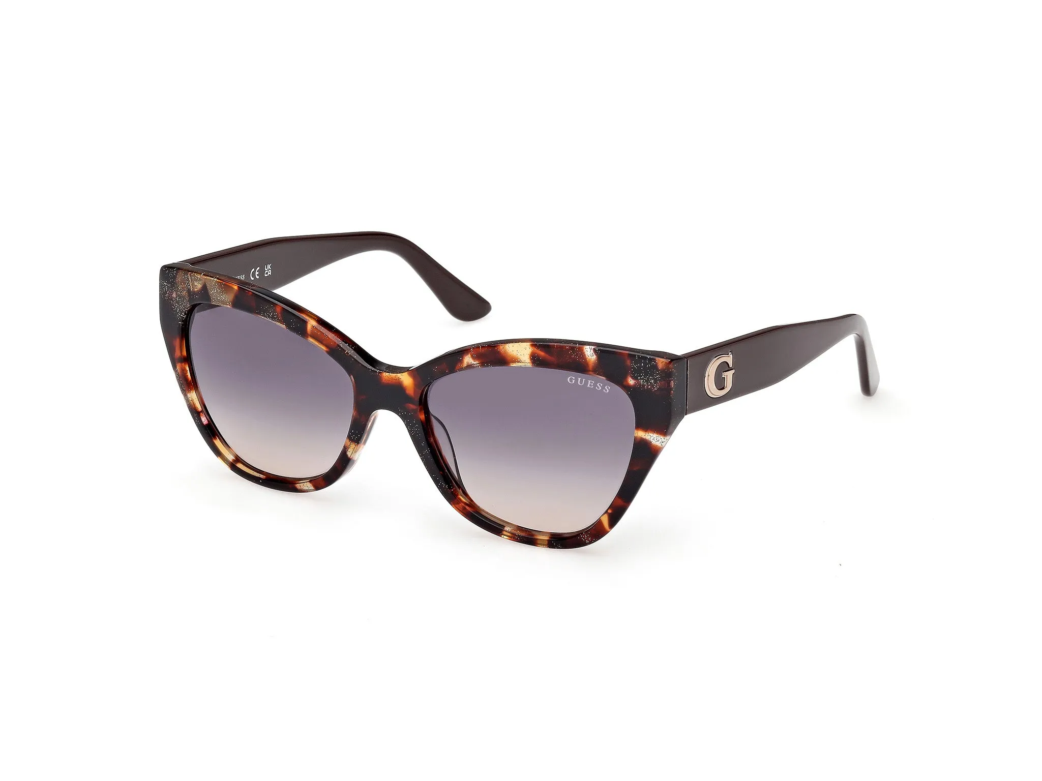 Guess GU00204 52B Occhiali da sole Acetato Havana Grigio Cat Eye Normale Sfumato - immagine 1